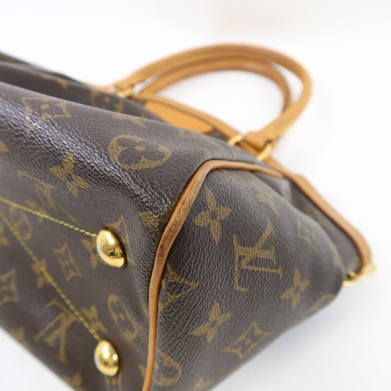 LOUIS VUITTON 【激減優惠】Monogram Tivoli PM金扣肩背袋啡色
