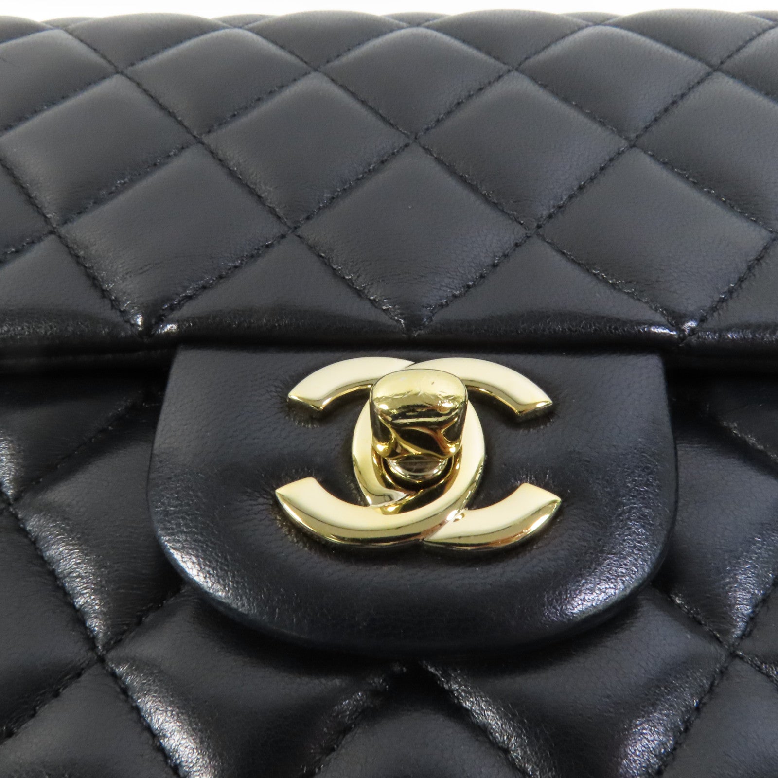 CHANEL 羊皮皮革Chain Shoulder金扣鏈帶肩背袋