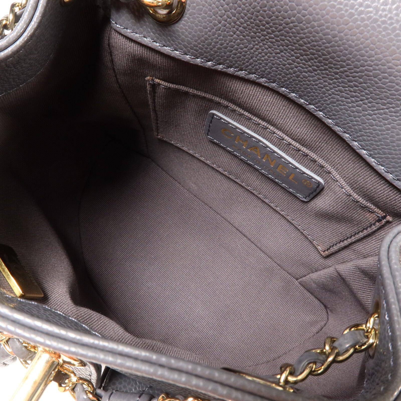 CHANEL 牛皮皮革Duma Mini鏈帶背包