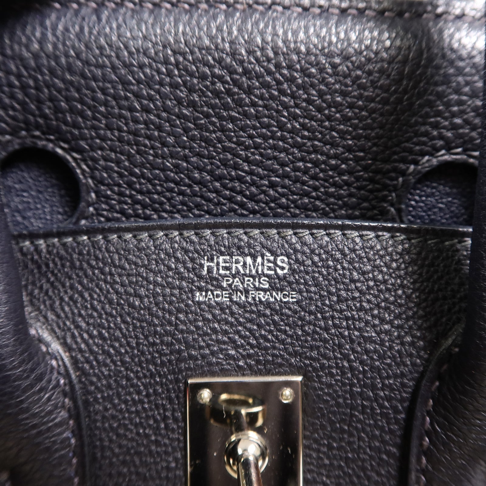 HERMES Togo皮革Birkin 25手挽袋Bleu Indigo