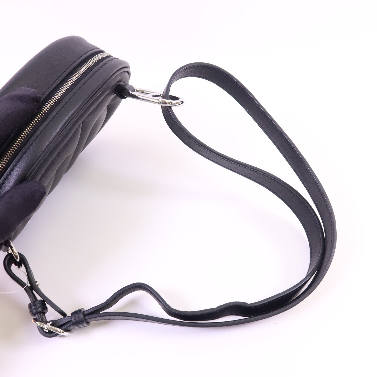 HERMES Swift皮革In The Loop Belt Bag銀扣腰包Noir