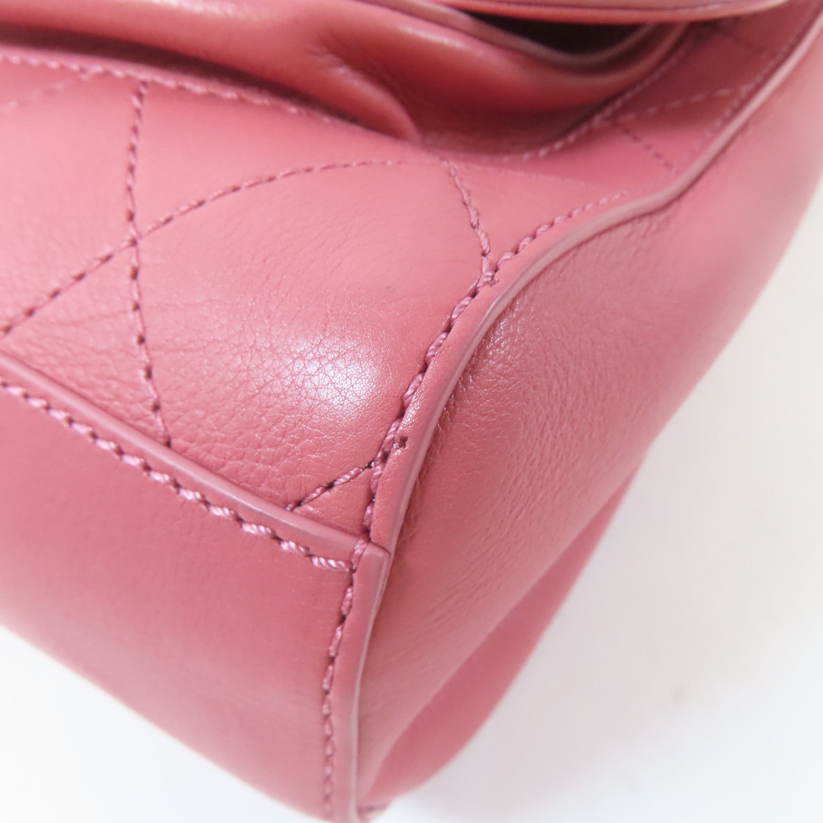 CHANEL 【激減優惠】菱格牛皮皮革Chain Shoulder Bag金扣鏈帶肩背袋粉紅色