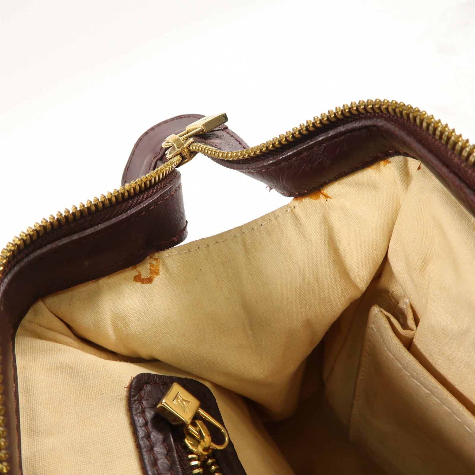 LOUIS VUITTON Monogram Mini Josephine PM金扣手挽袋粉紅色