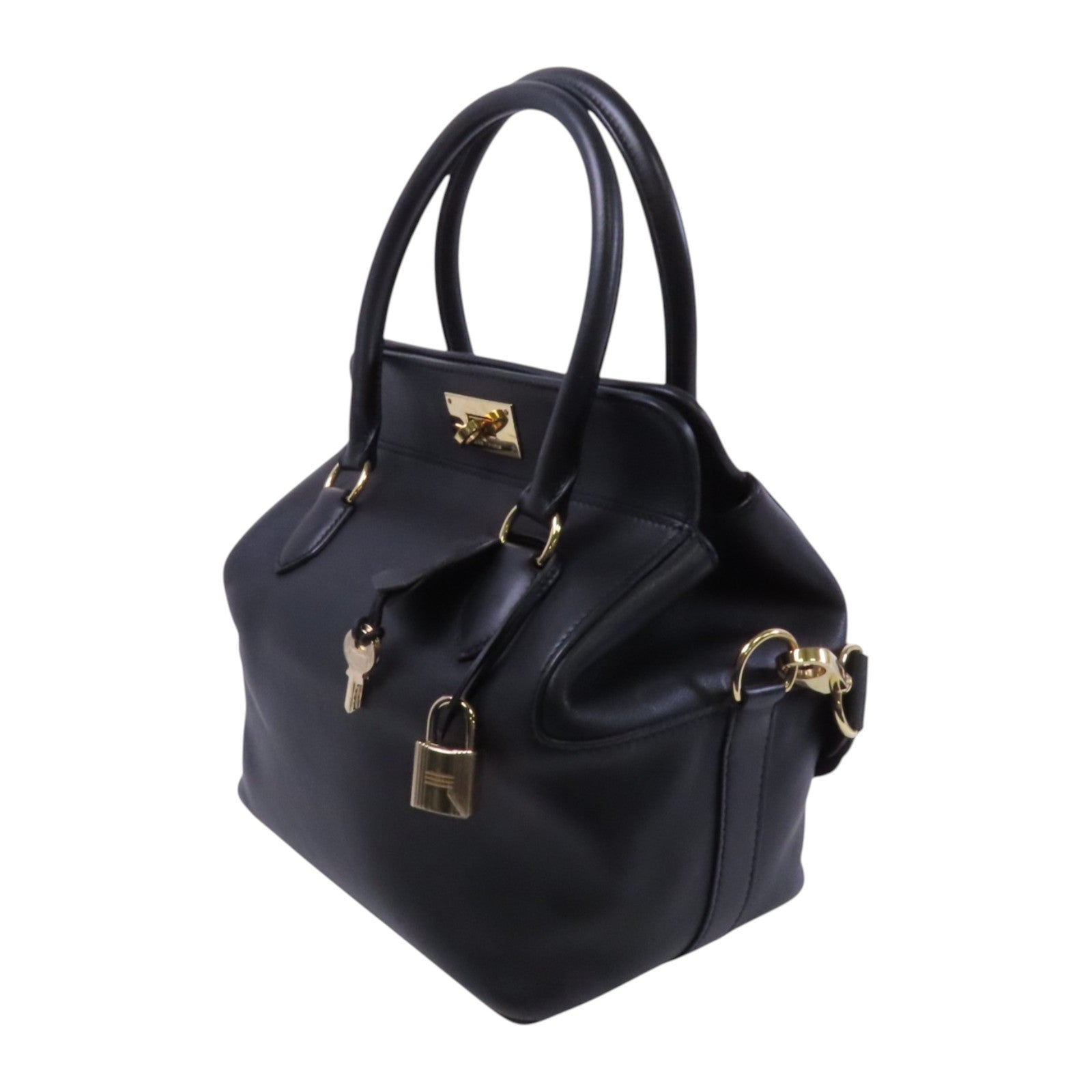 HERMES Swift皮革Tool Box 20金扣手挽肩背兩用袋