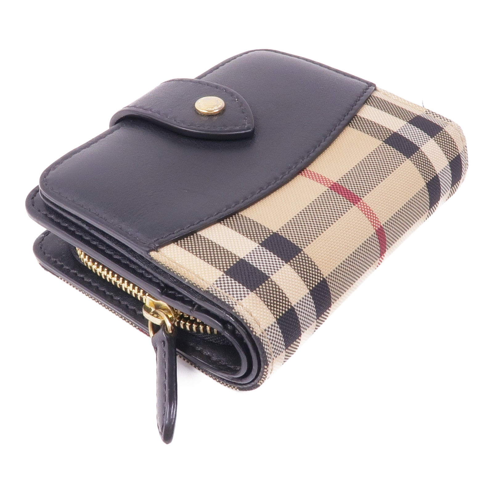 BURBERRY 帆布Wallet金扣錢包