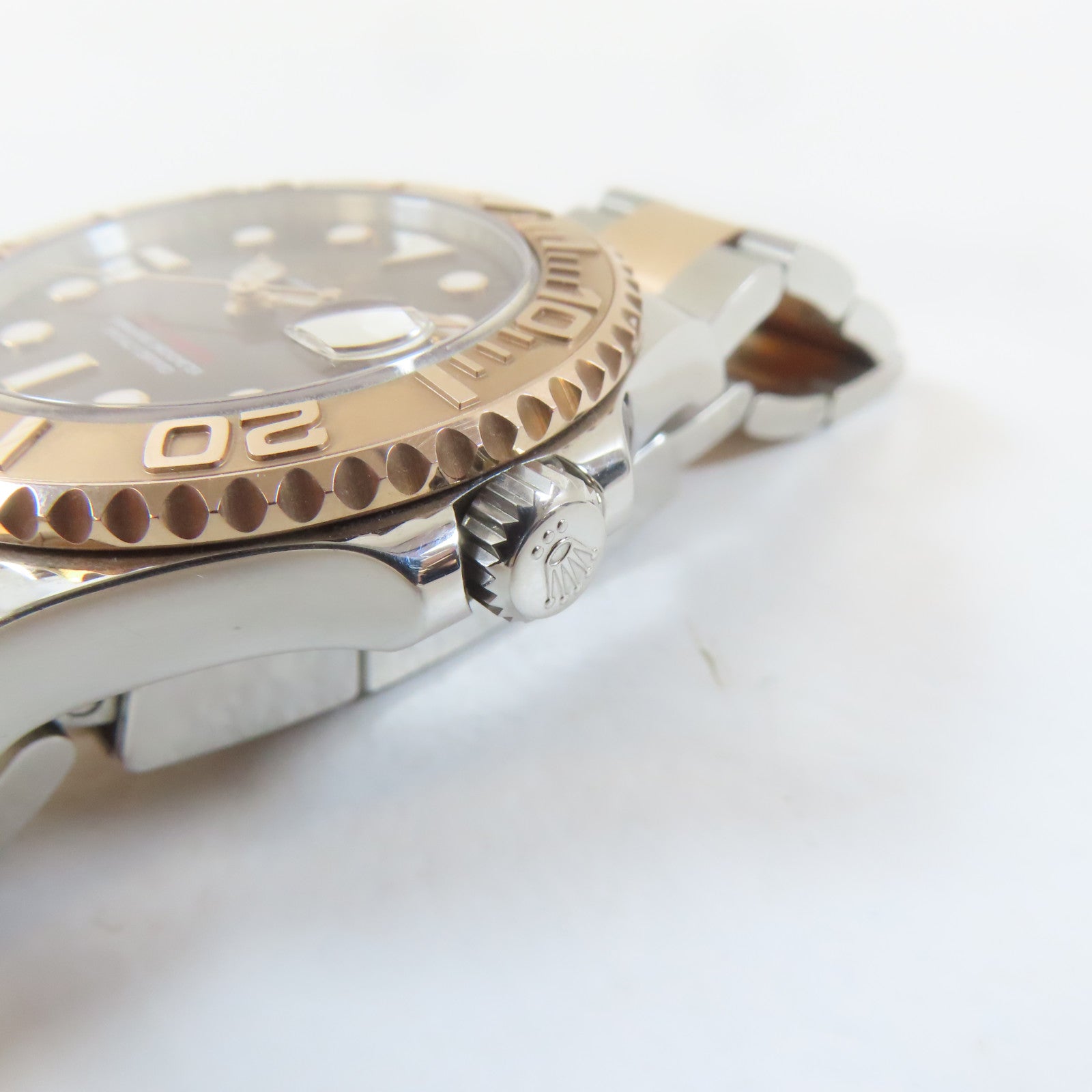 ROLEX Yacht Master18K玫瑰金/不鏽鋼手錶自動機芯銅色#16.5cm