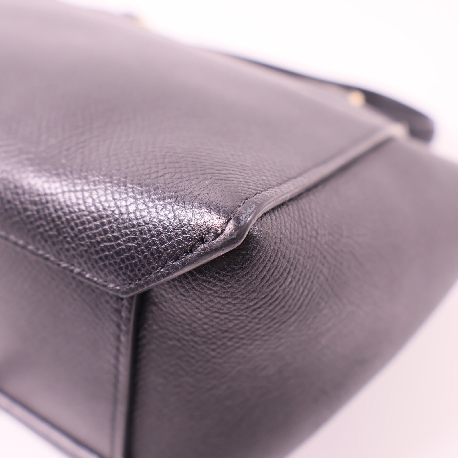 CELINE 牛皮皮革Belt Bag金扣手挽肩背兩用袋黑色