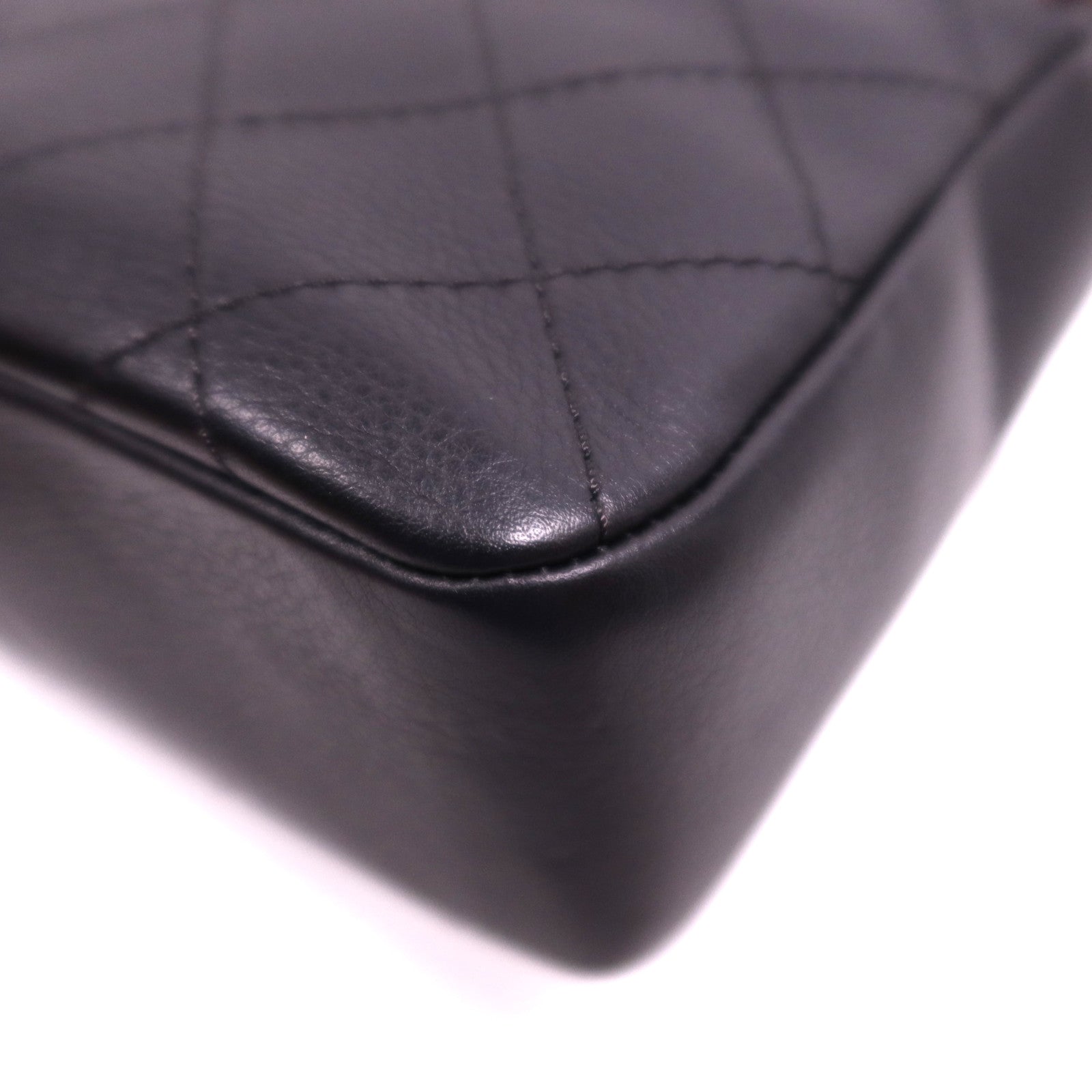 CHANEL 牛皮皮革Chain Shoulder Bag銀扣鏈帶肩背袋