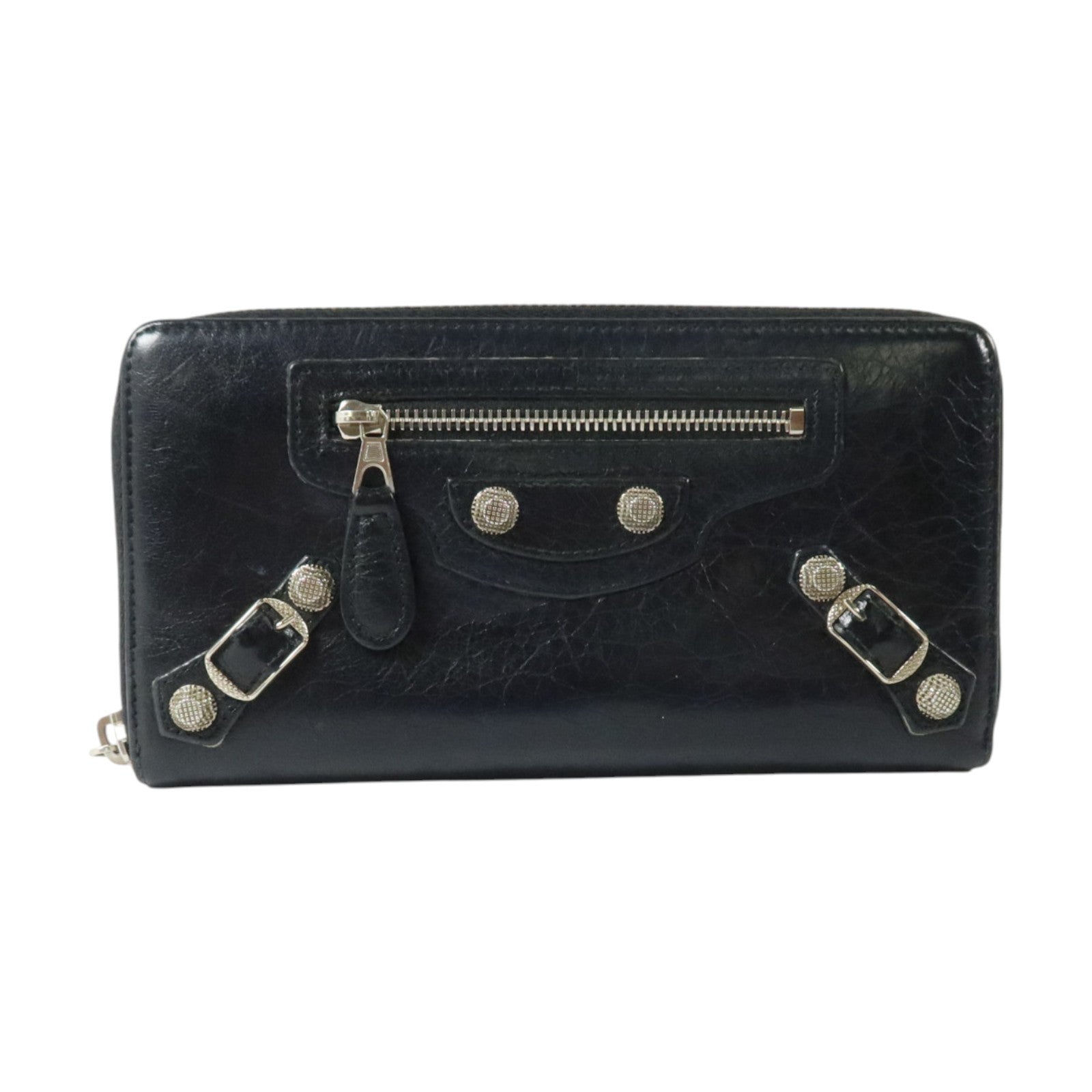 BALENCIAGA 牛皮皮革Long Wallet銀扣長錢包