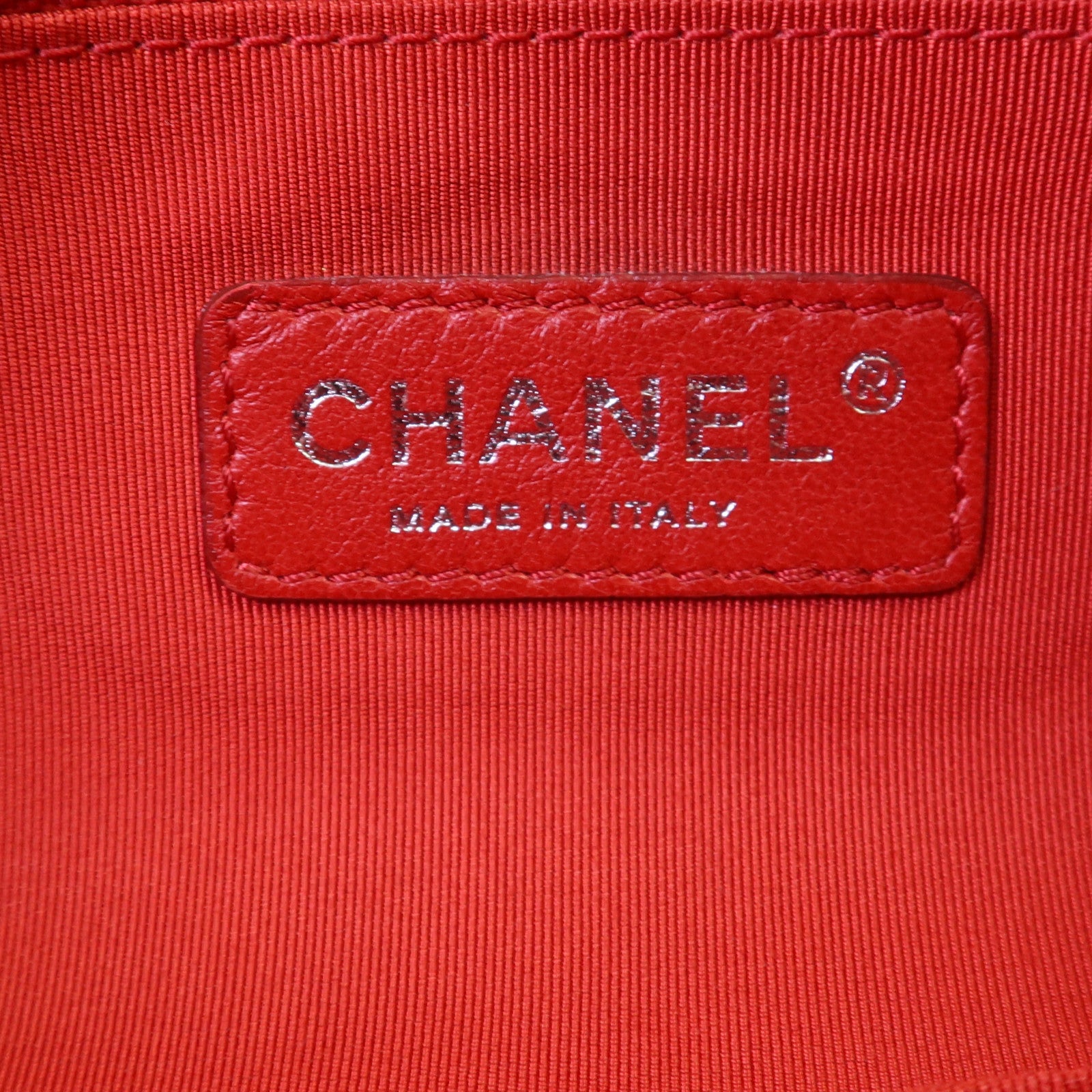 CHANEL 羊皮皮革Chain Shoulder銀扣鏈帶肩背袋