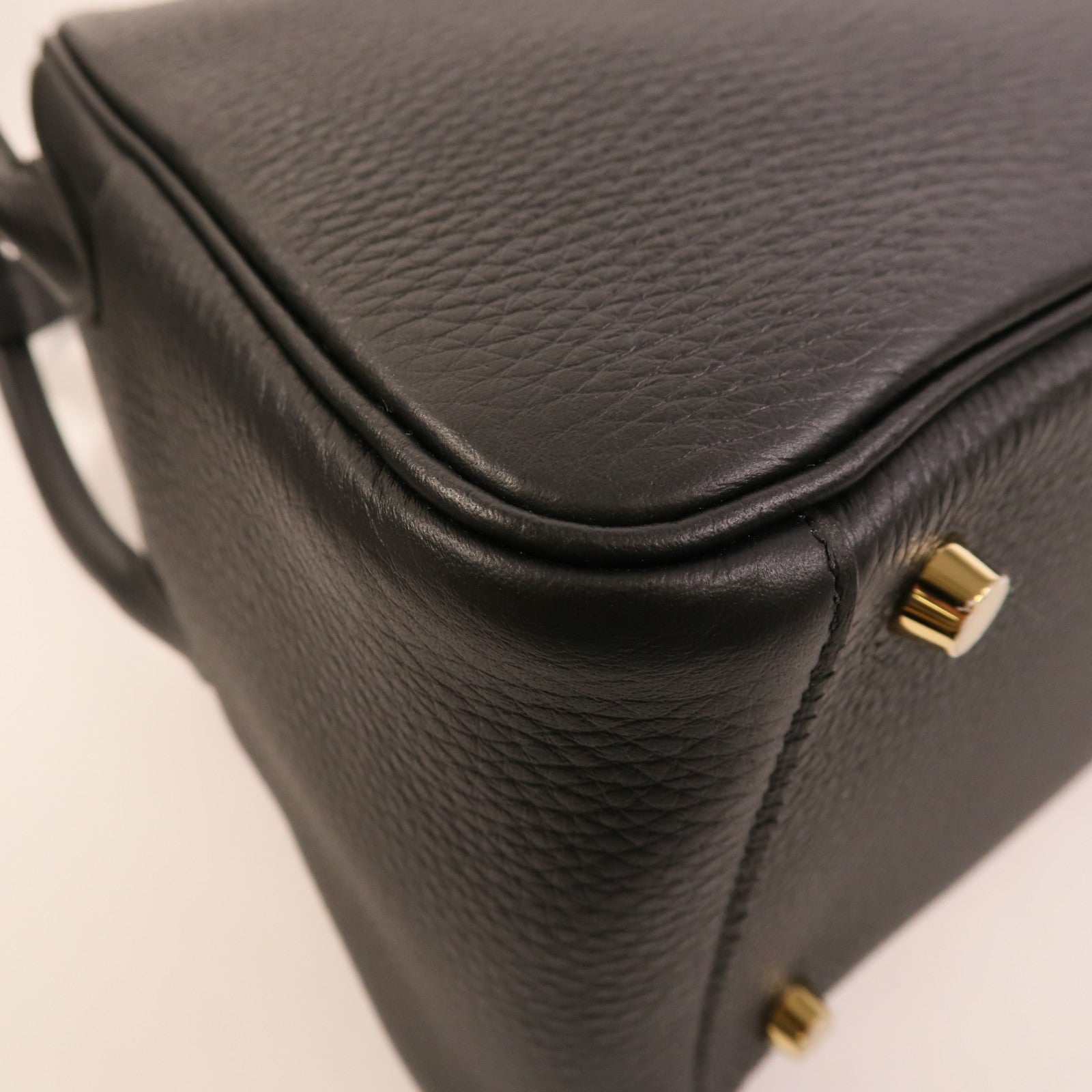 HERMES Clemence皮革Lindy 26手挽肩背兩用袋Noir