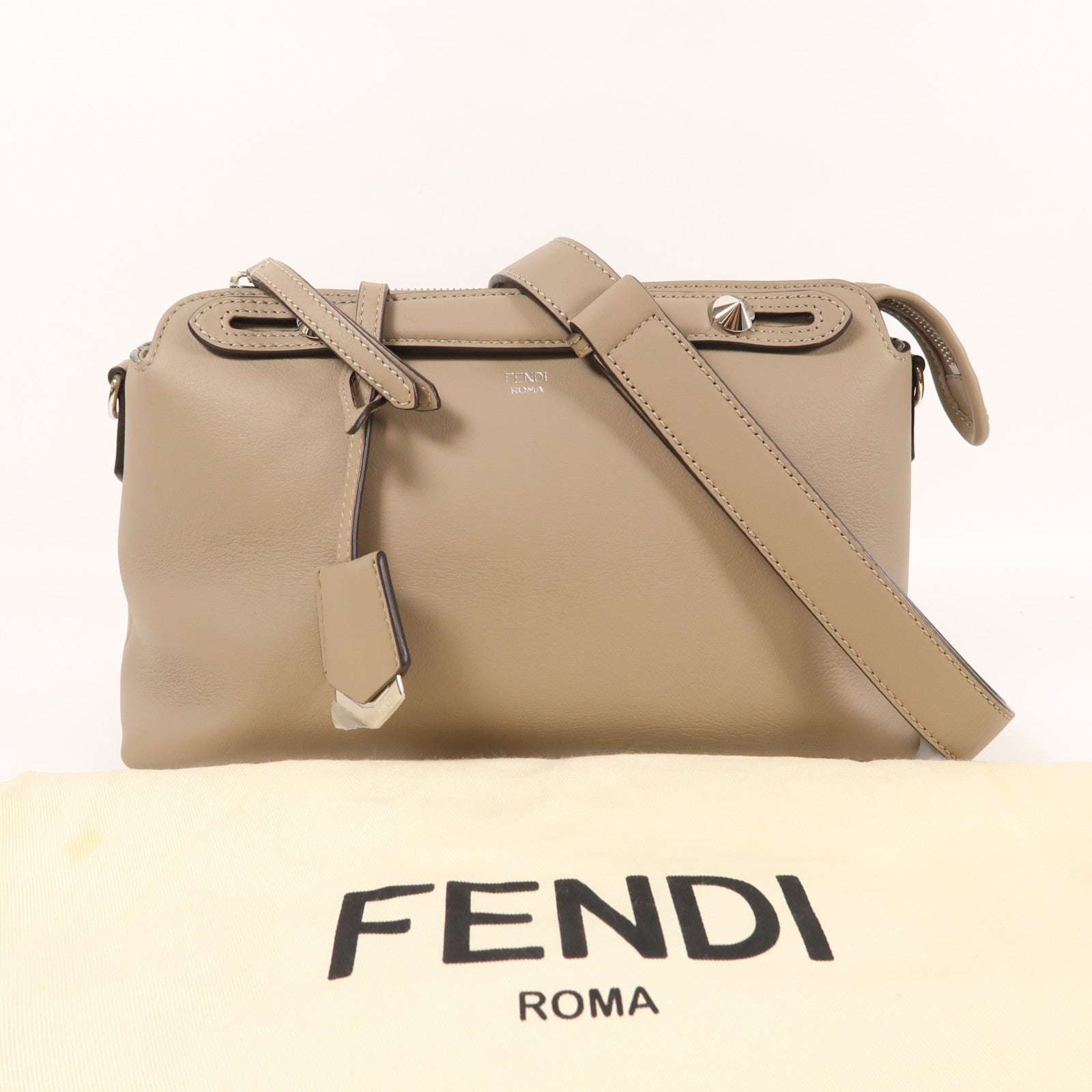 FENDI 牛皮皮革By The Way銀扣手挽肩背兩用袋