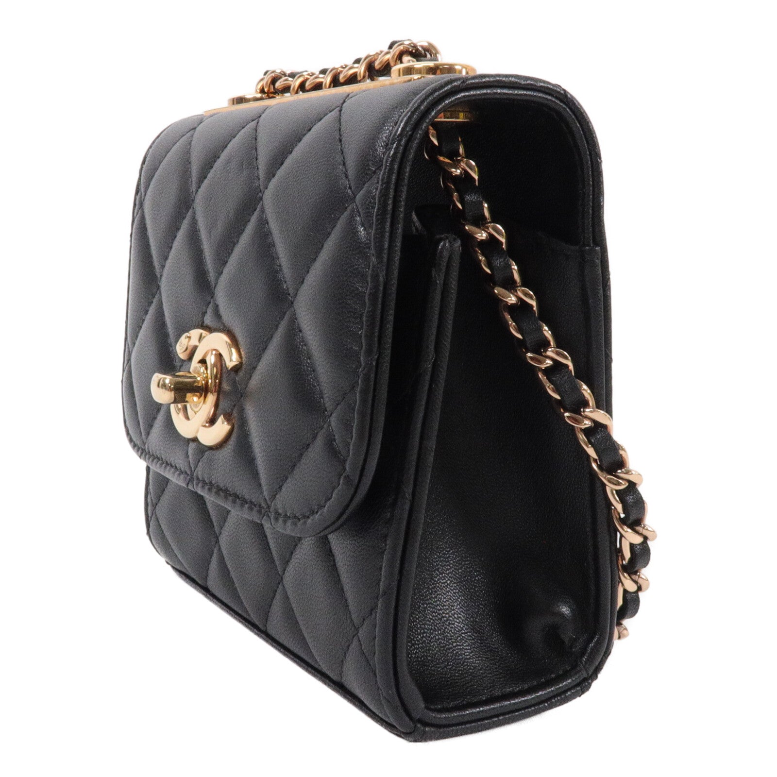 CHANEL 羊皮皮革Trendy CC Mini鏈帶肩背袋