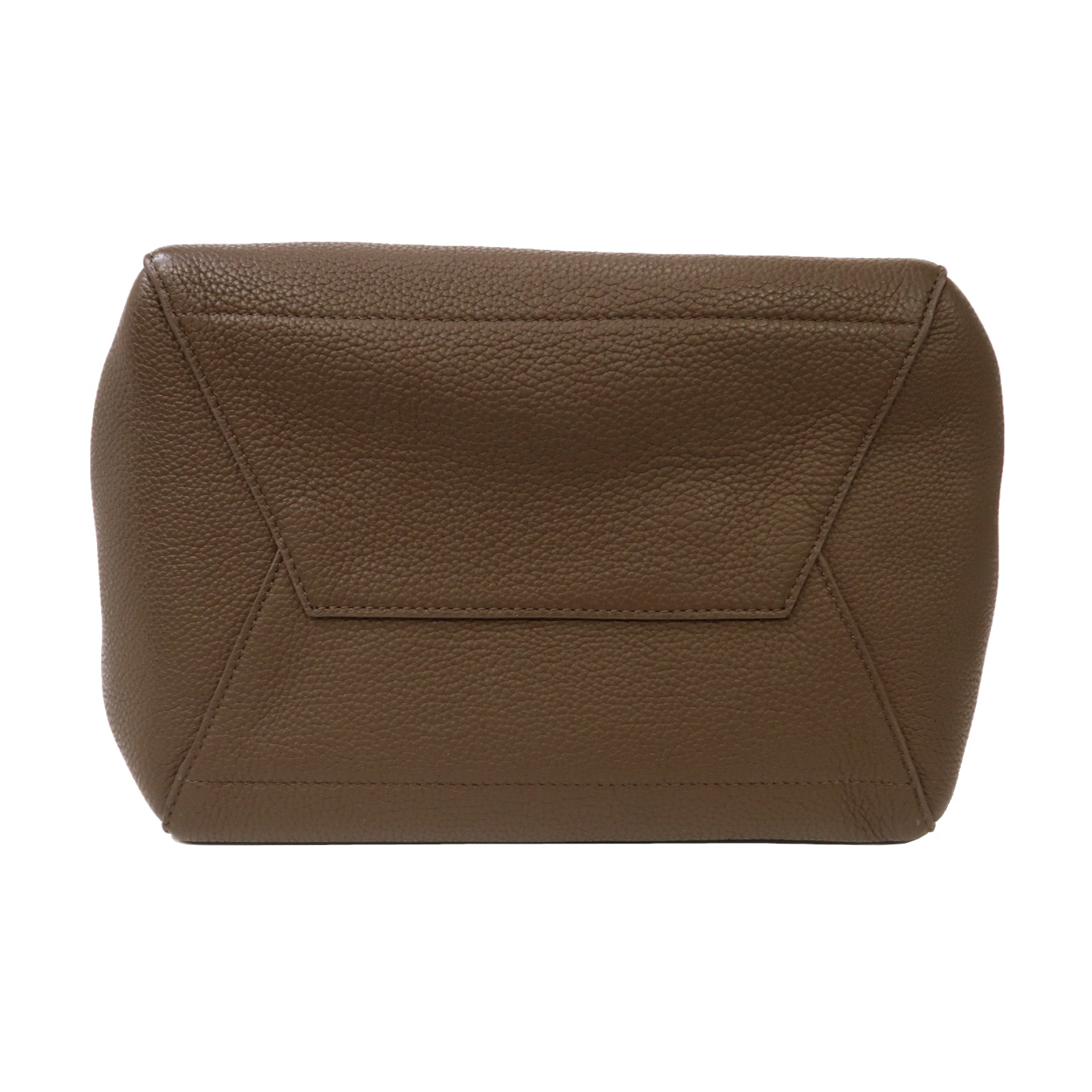 CELINE 牛皮皮革Sangle Bucket金扣肩背袋啡色
