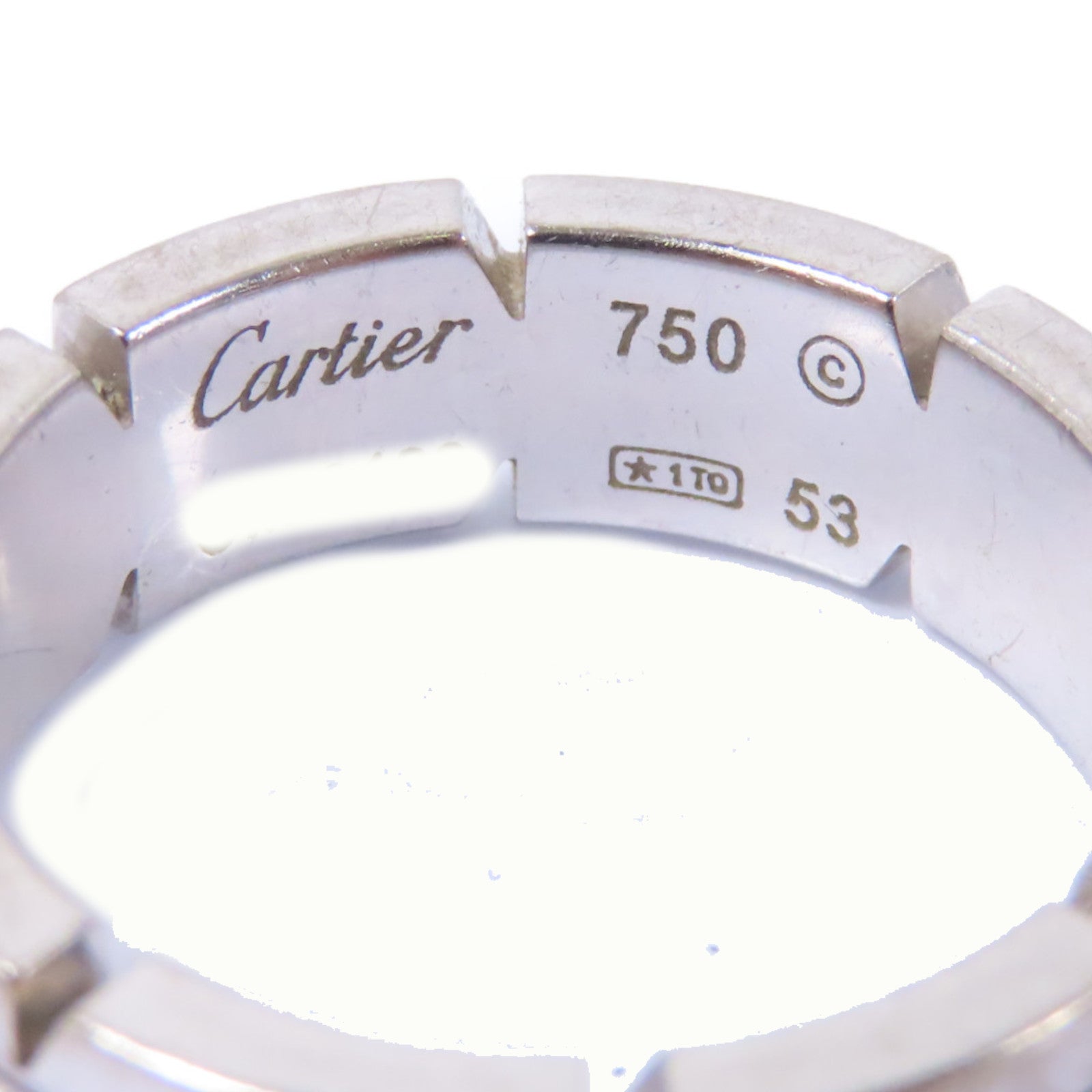 CARTIER 18K白金Diamond Ring鑽石戒指Cartier#53/US#6.25