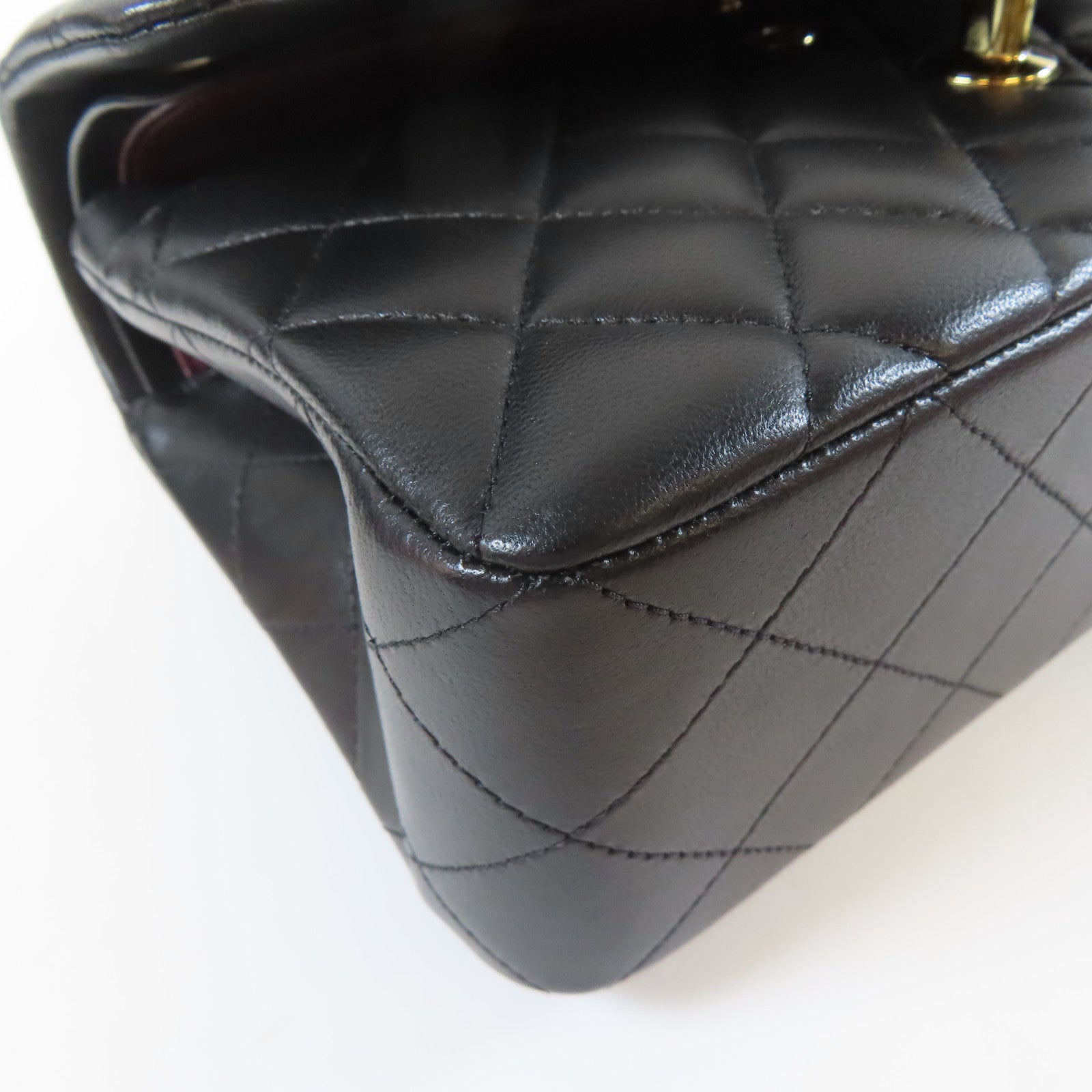 CHANEL 【激減優惠】菱格羊皮皮革Classic Flap 23cm金扣鏈帶肩背袋黑色
