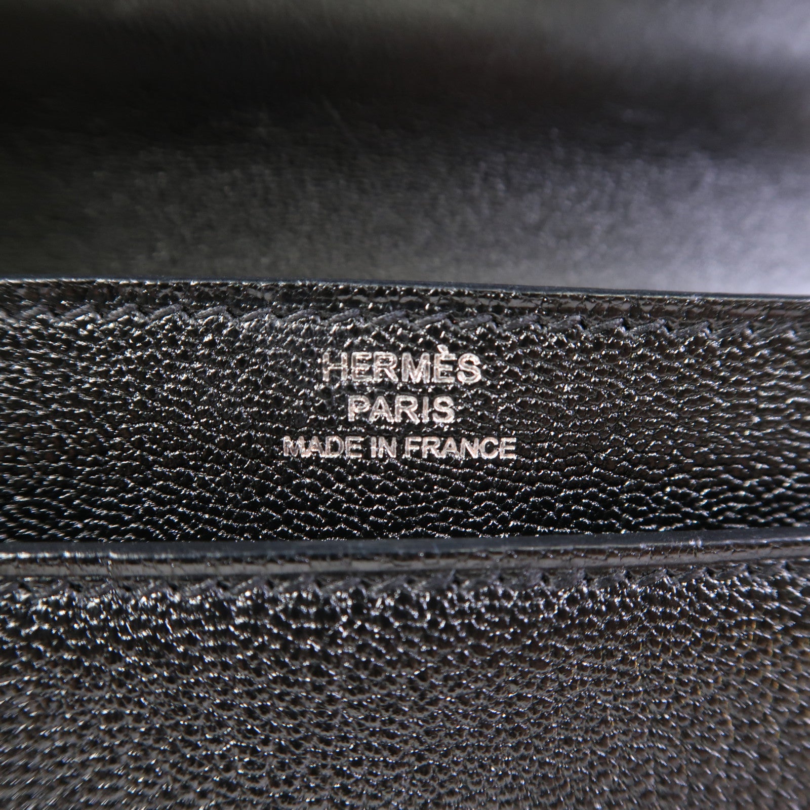 HERMES Chevre皮革Mini Verrou銀扣鏈帶肩背袋