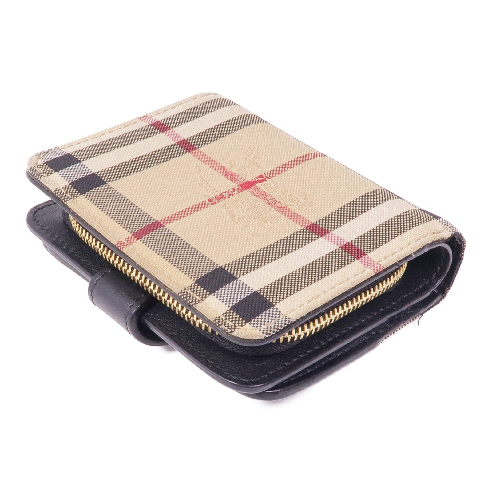 BURBERRY 帆布Wallet金扣錢包