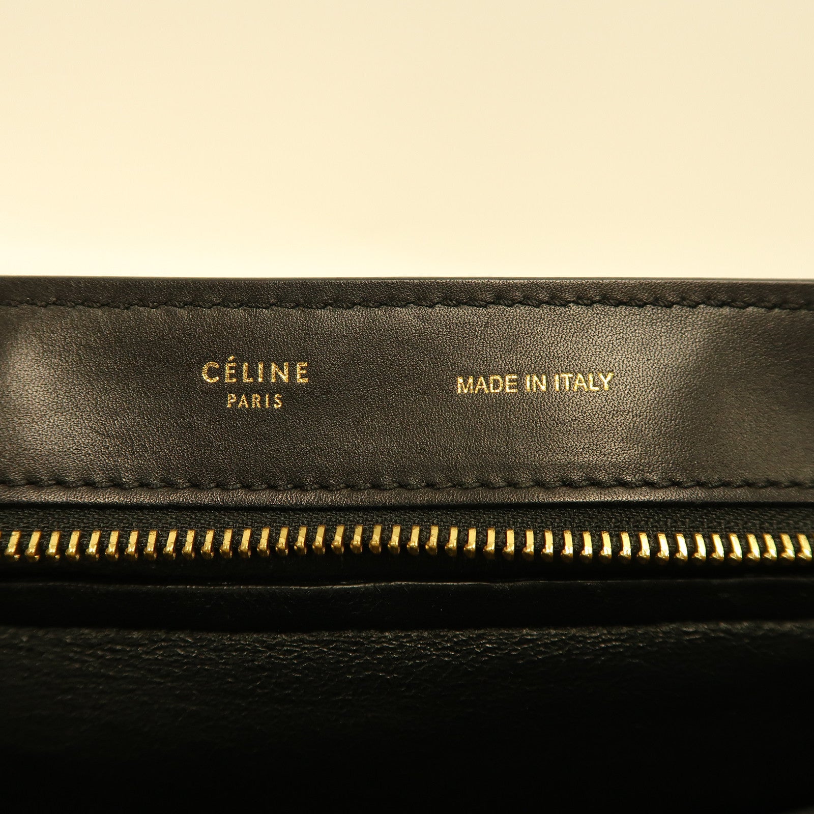 CELINE 牛皮/蛇皮皮革Trapeze Large金扣手挽袋黑色/啡色