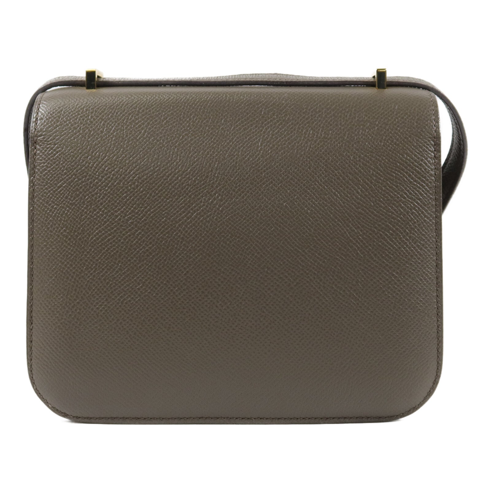 HERMES Epsom皮革Constance Mini肩背袋Gris Etain