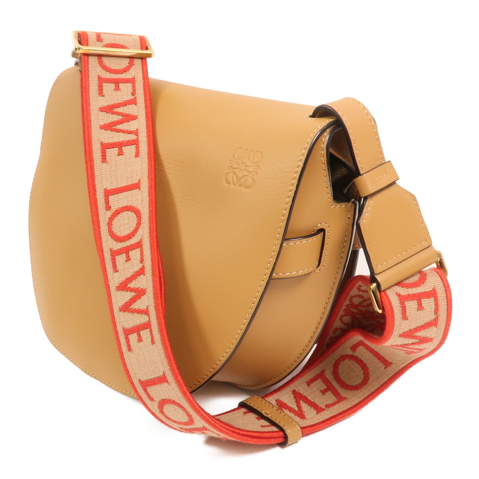 LOEWE 牛皮皮革Gate Small金扣肩背袋
