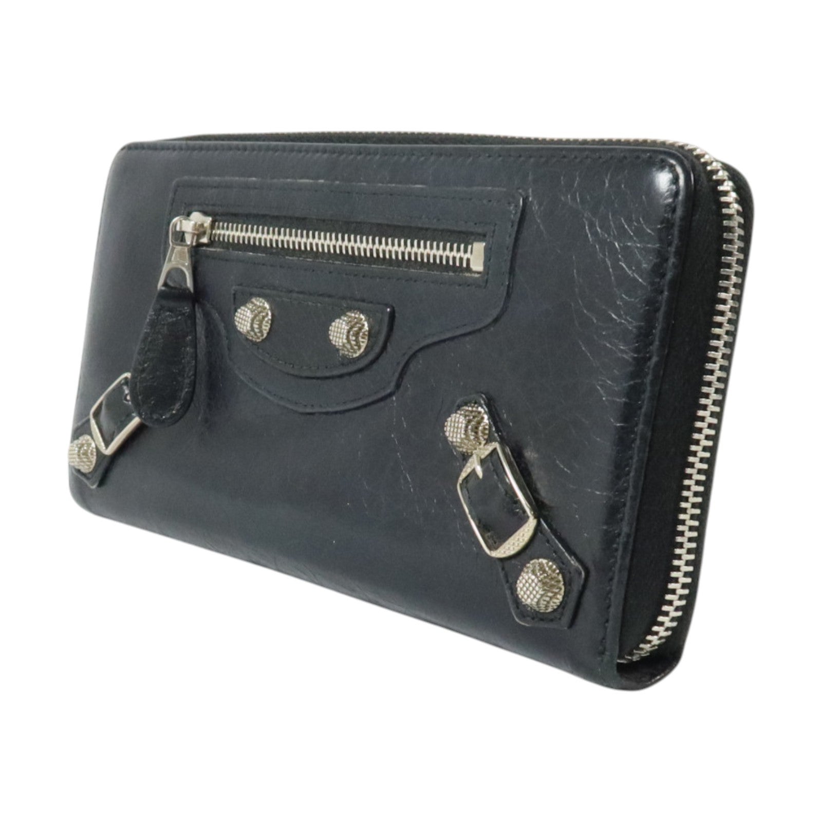 BALENCIAGA 牛皮皮革Long Wallet銀扣長錢包