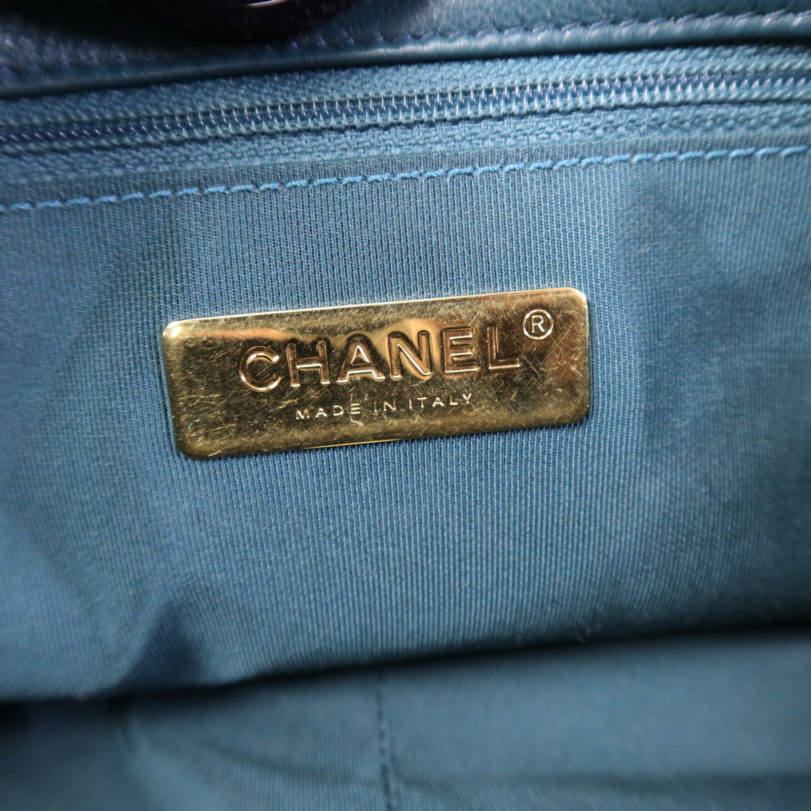 CHANEL 羊皮皮革Chanel 19 Large鏈帶手挽肩背兩用袋