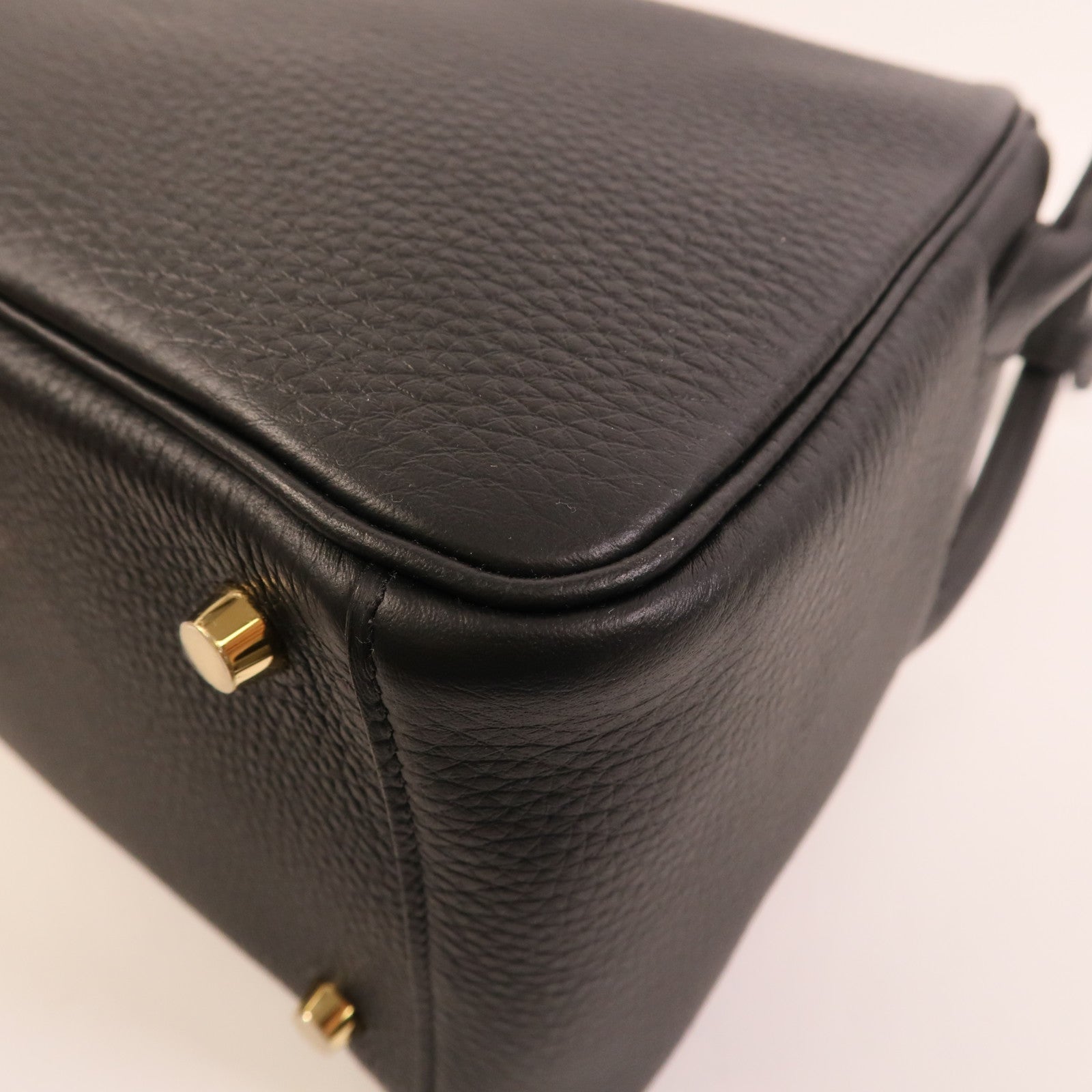 HERMES Clemence皮革Lindy 26手挽肩背兩用袋Noir