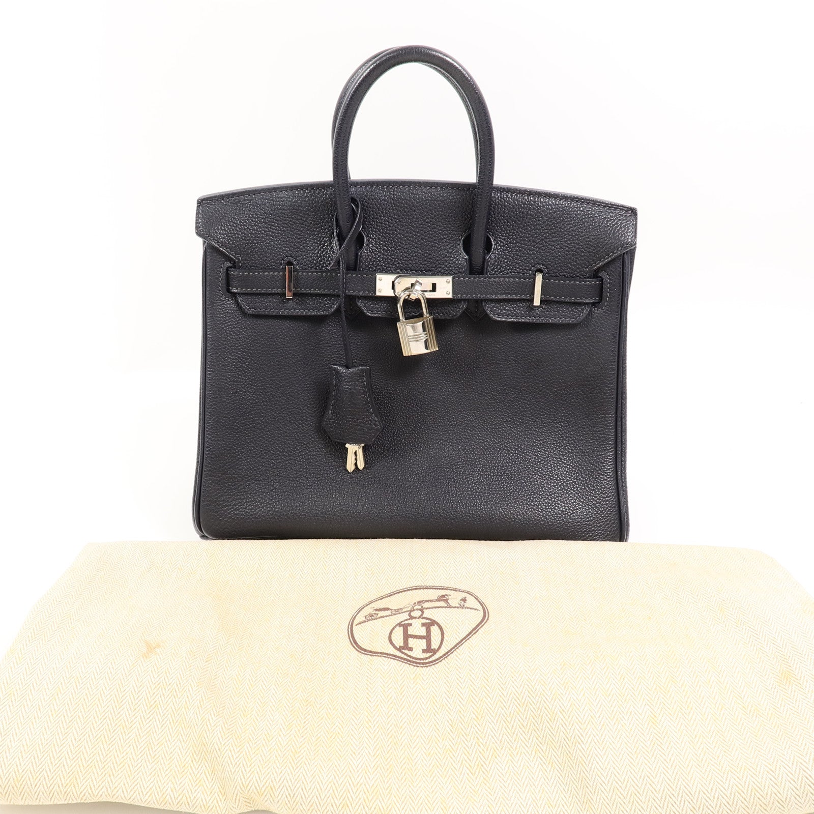HERMES Togo皮革Birkin 25手挽袋Bleu Indigo
