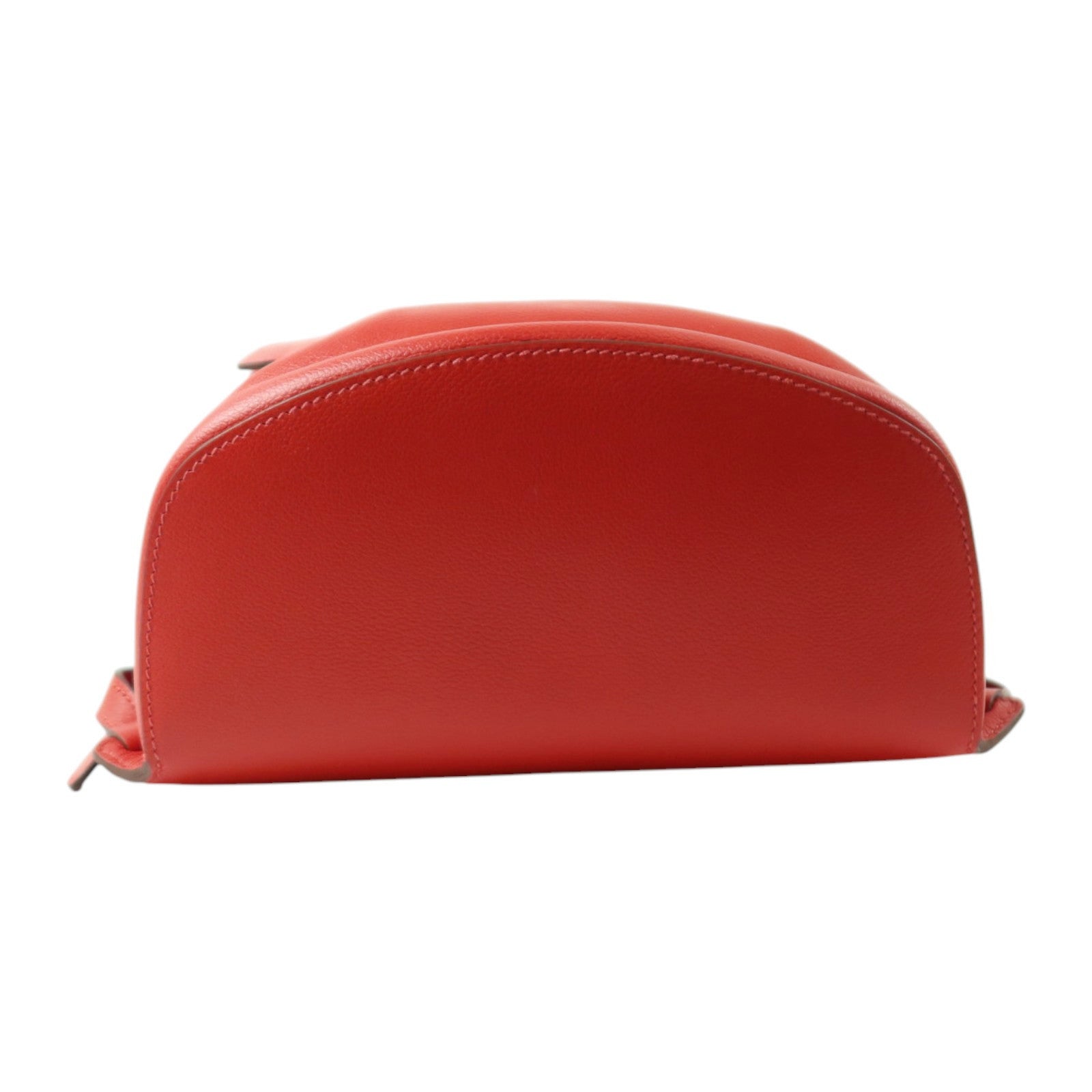 HERMES Evercolor皮革Sac A Dos GR24銀扣背包Rouge Piment