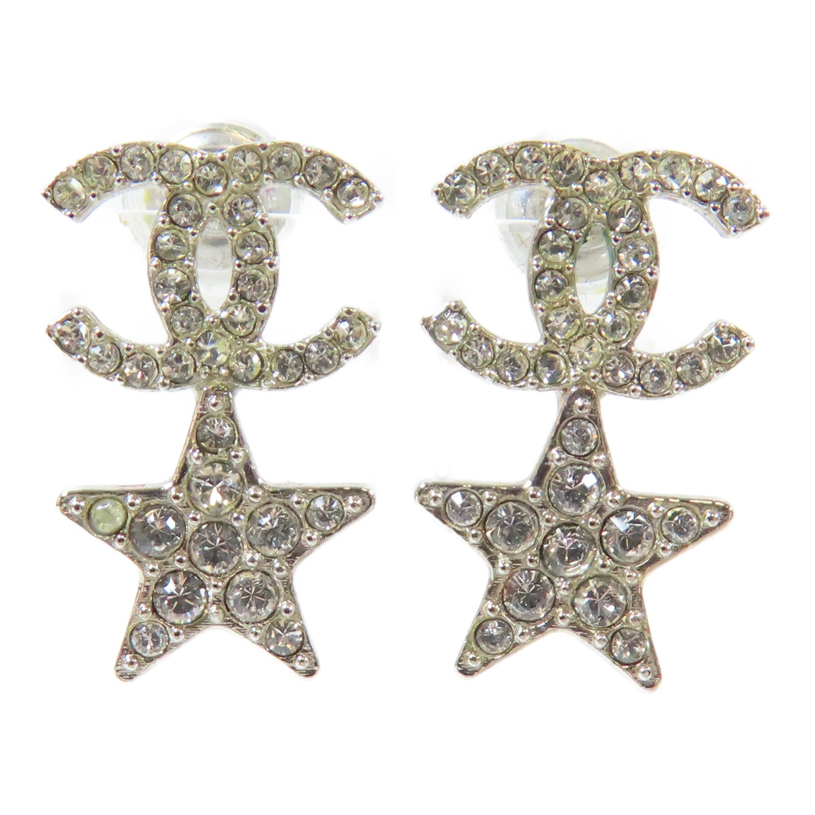 CHANEL PVC/金屬Earrings耳環銀色