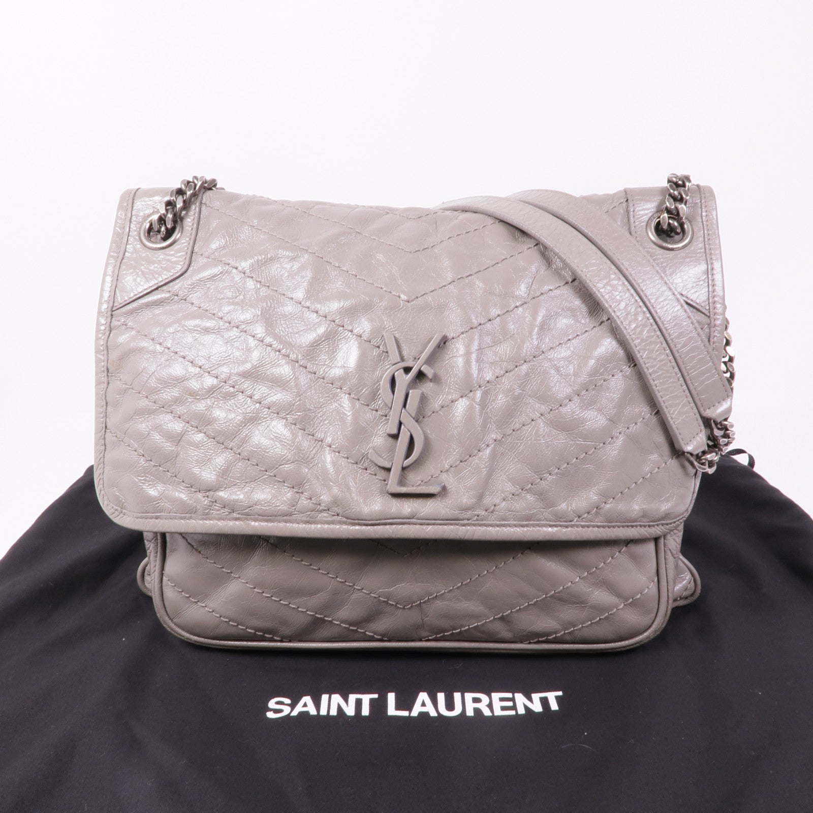 SAINT LAURENT 牛皮皮革Niki Medium鏈帶肩背袋