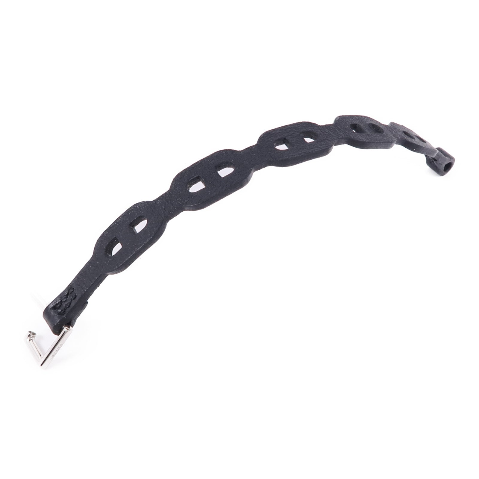 HERMES PHW Bracelet Veau Swift Leather Noir Black