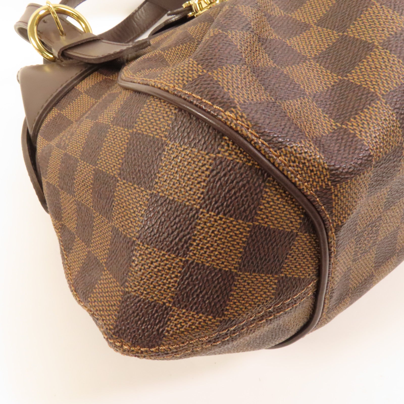 LOUIS VUITTON Damier Sistina PM金扣手挽袋