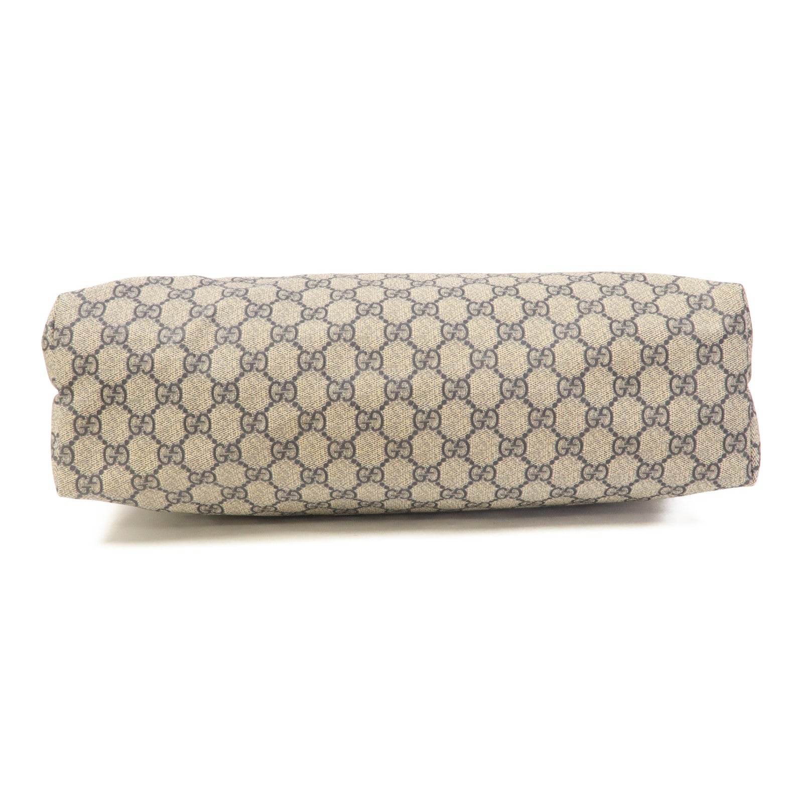 GUCCI 塗層帆布Tote Bag銀扣手挽袋藍色