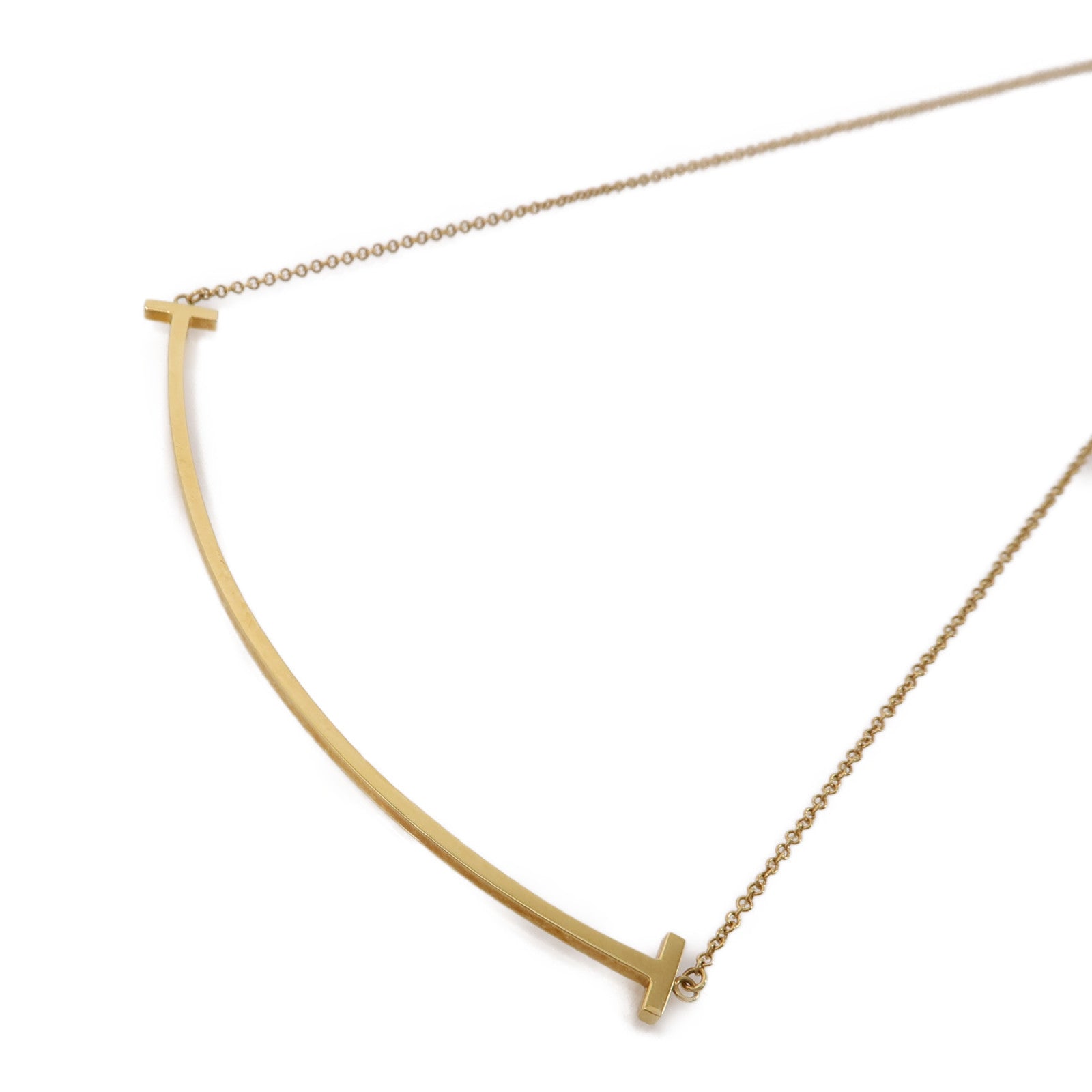 TIFFANY＆CO 18K黃金T Smile Necklace項鍊