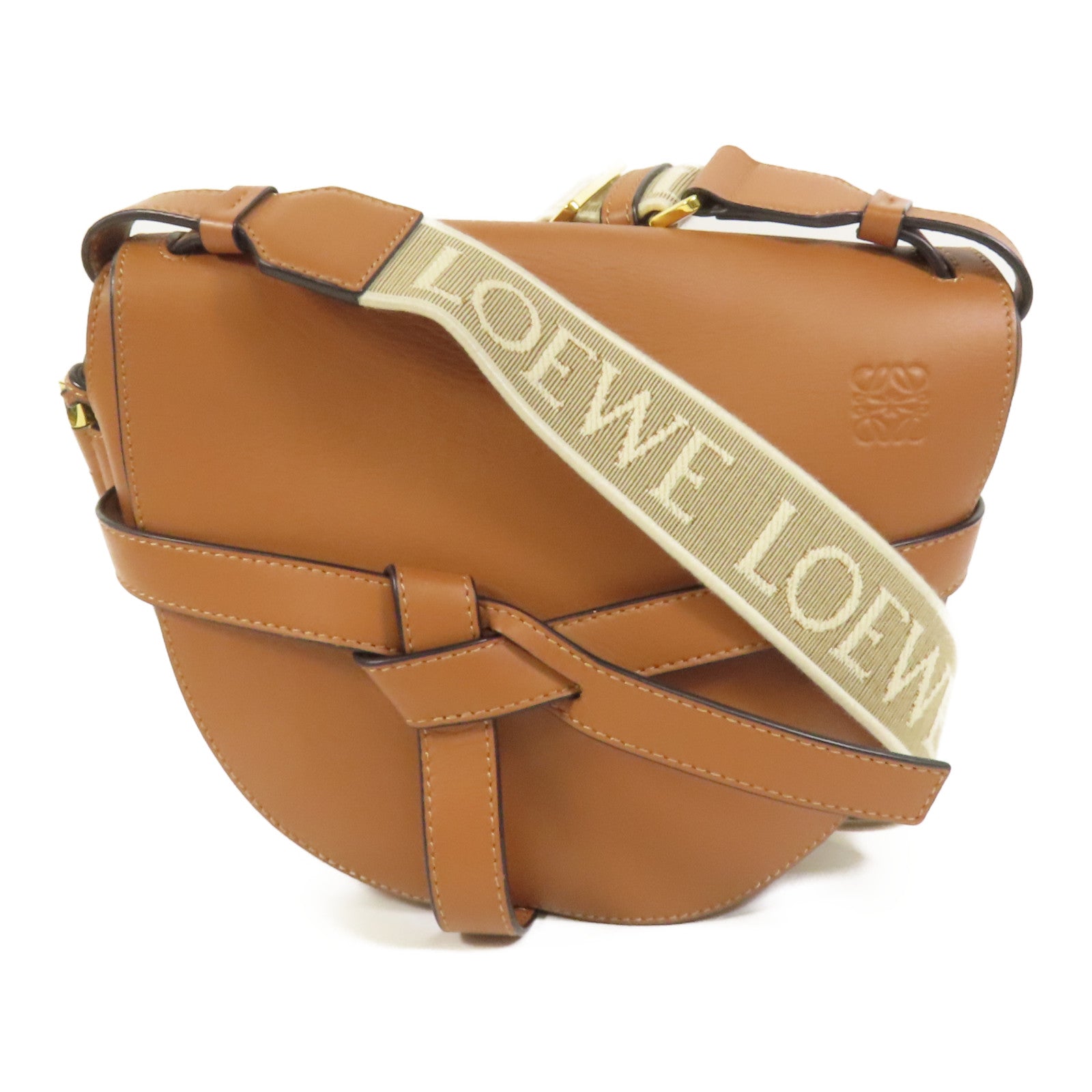 LOEWE 牛皮皮革Small Gate金扣肩背袋