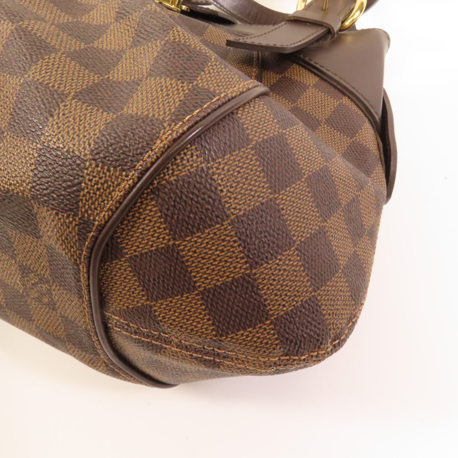LOUIS VUITTON Damier Sistina PM金扣手挽袋