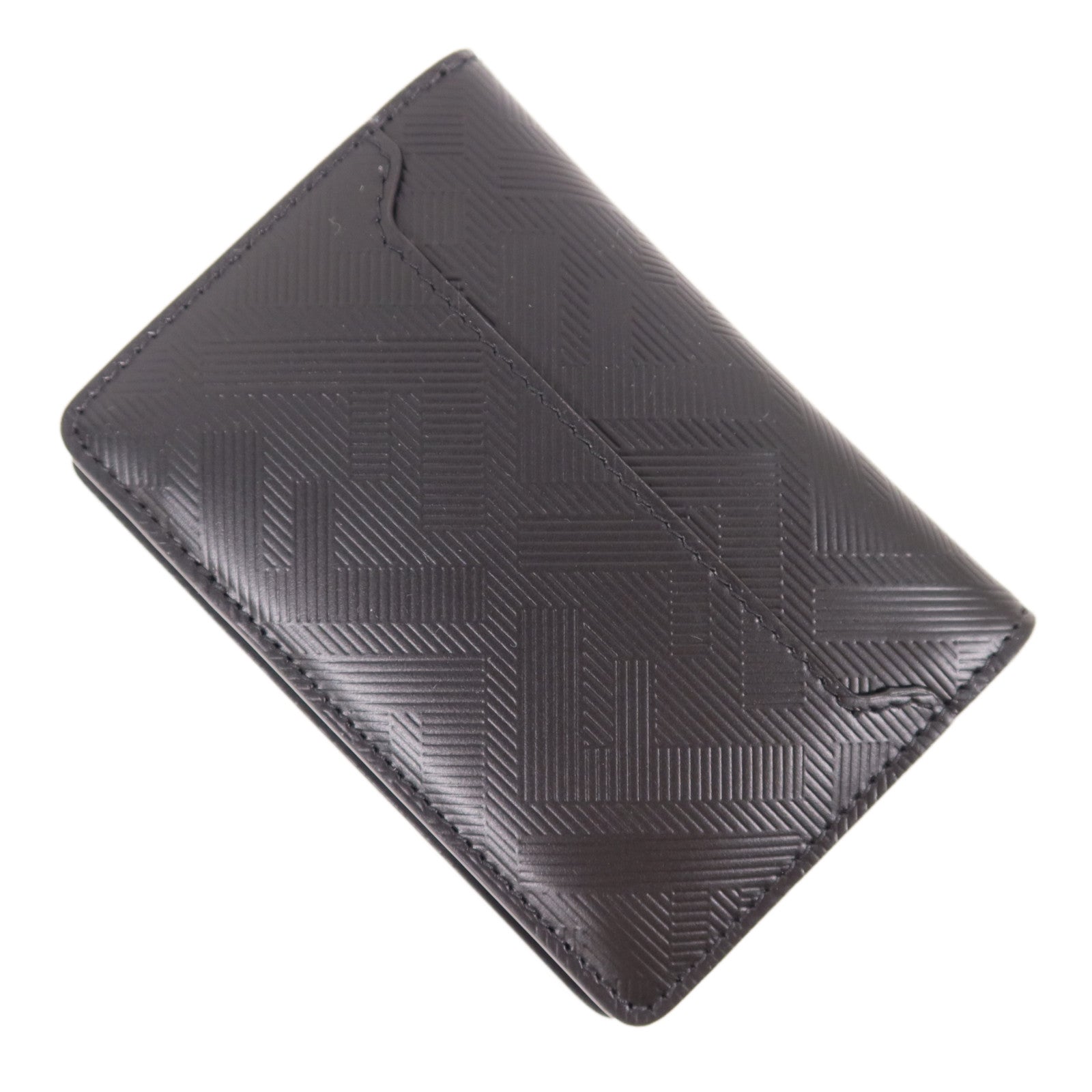 FENDI SHW Shadow Card Case Calfskin Leather Black 7372