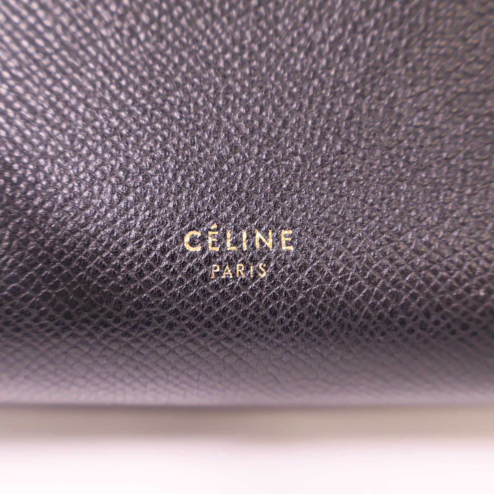 CELINE 牛皮皮革Belt Bag金扣手挽肩背兩用袋黑色