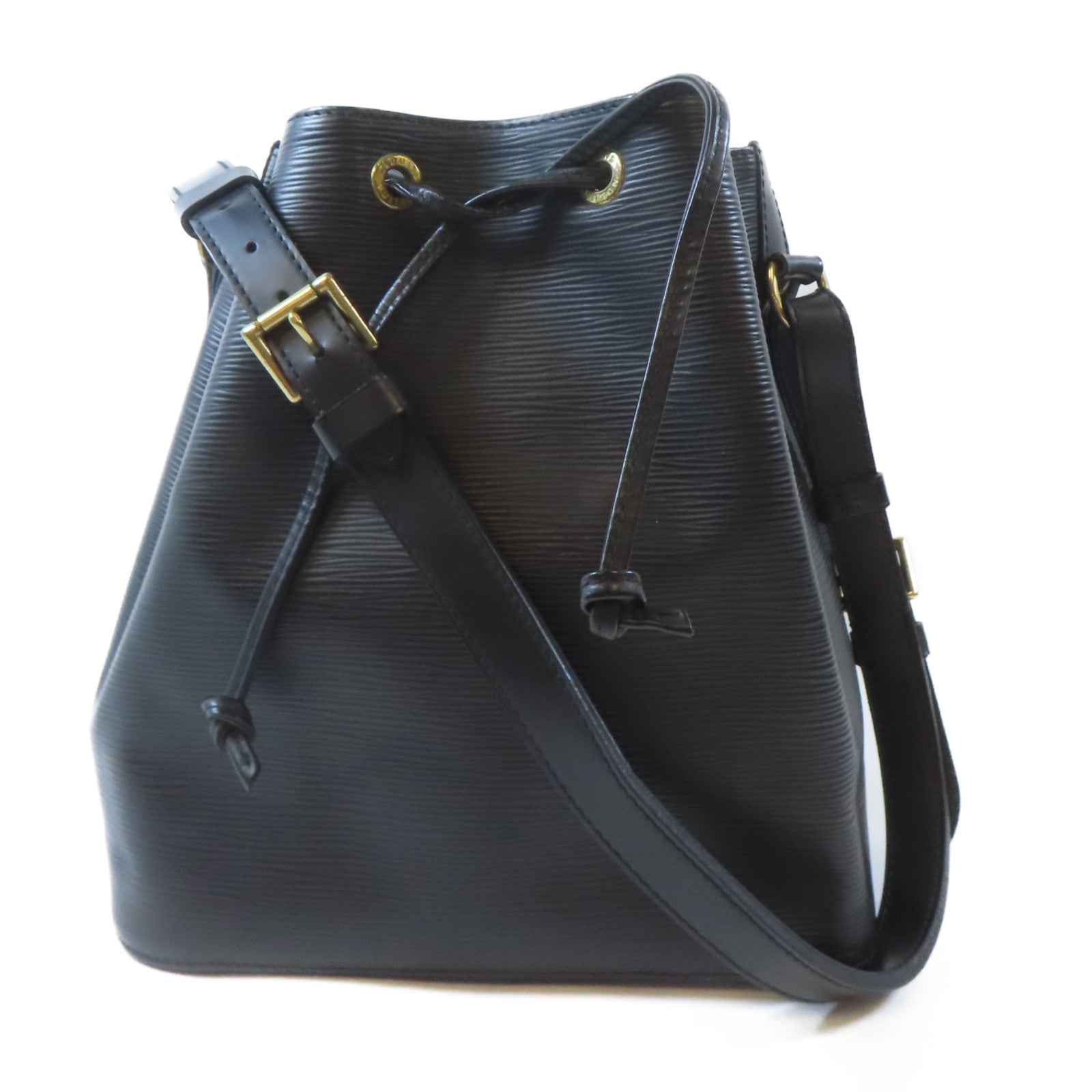 LOUIS VUITTON Epi Noe金扣肩背袋黑色