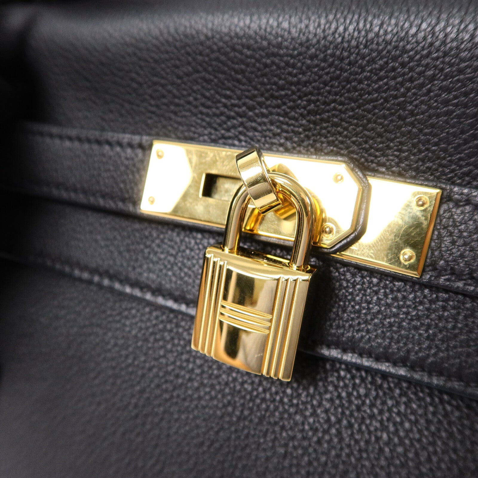 HERMES Togo皮革Kelly 28手挽肩背兩用袋Noir