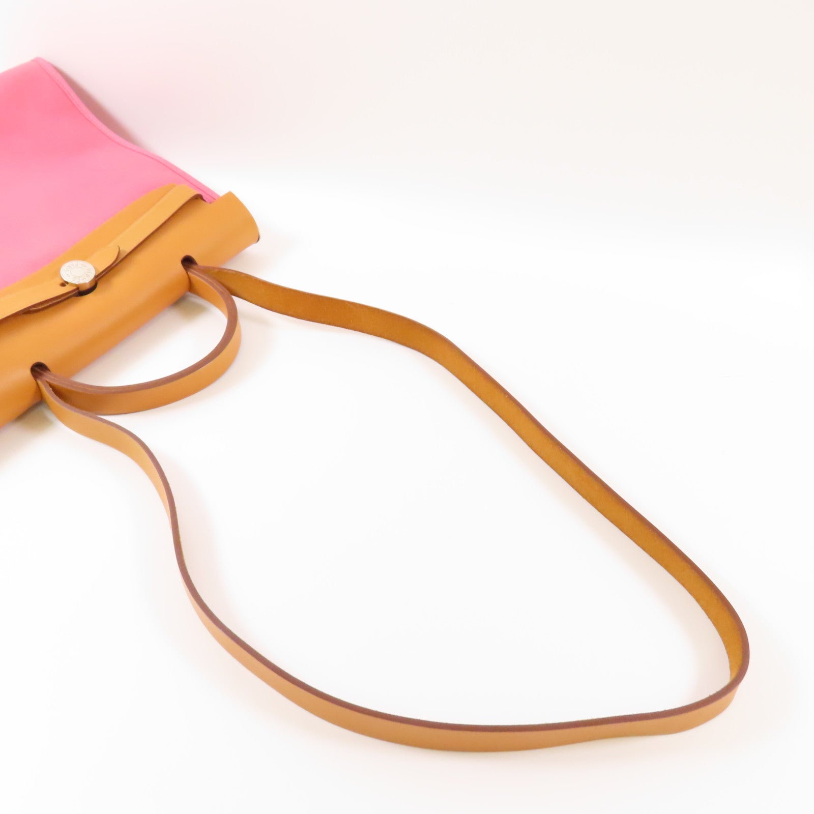 HERMES 帆布Herbag PM銀扣手挽肩背兩用袋
