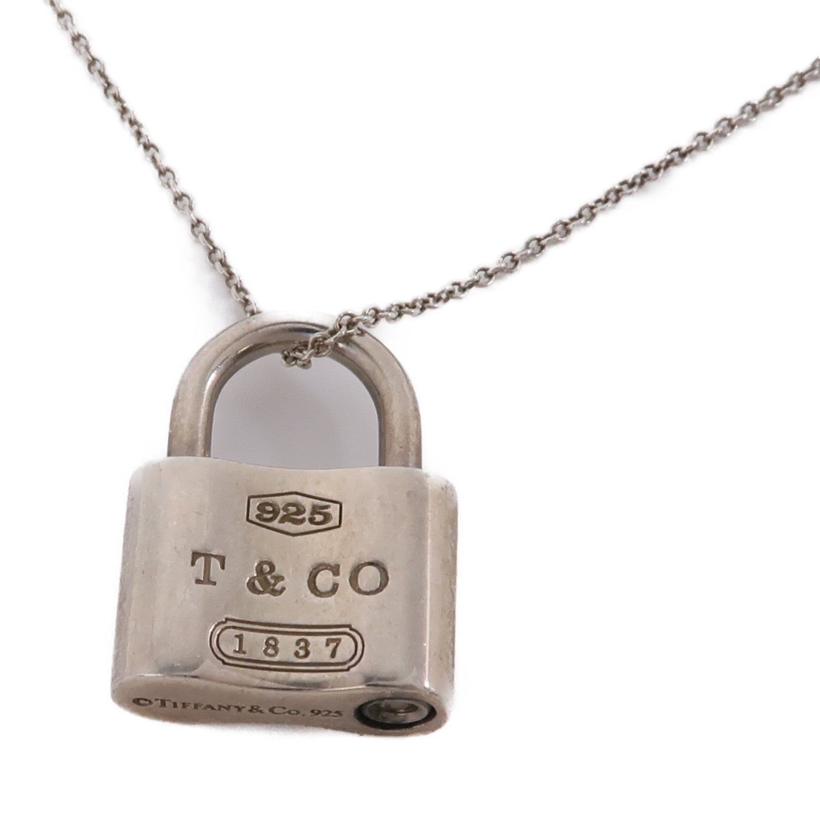 TIFFANY＆CO 925鍍銀Padlock Necklace項鍊