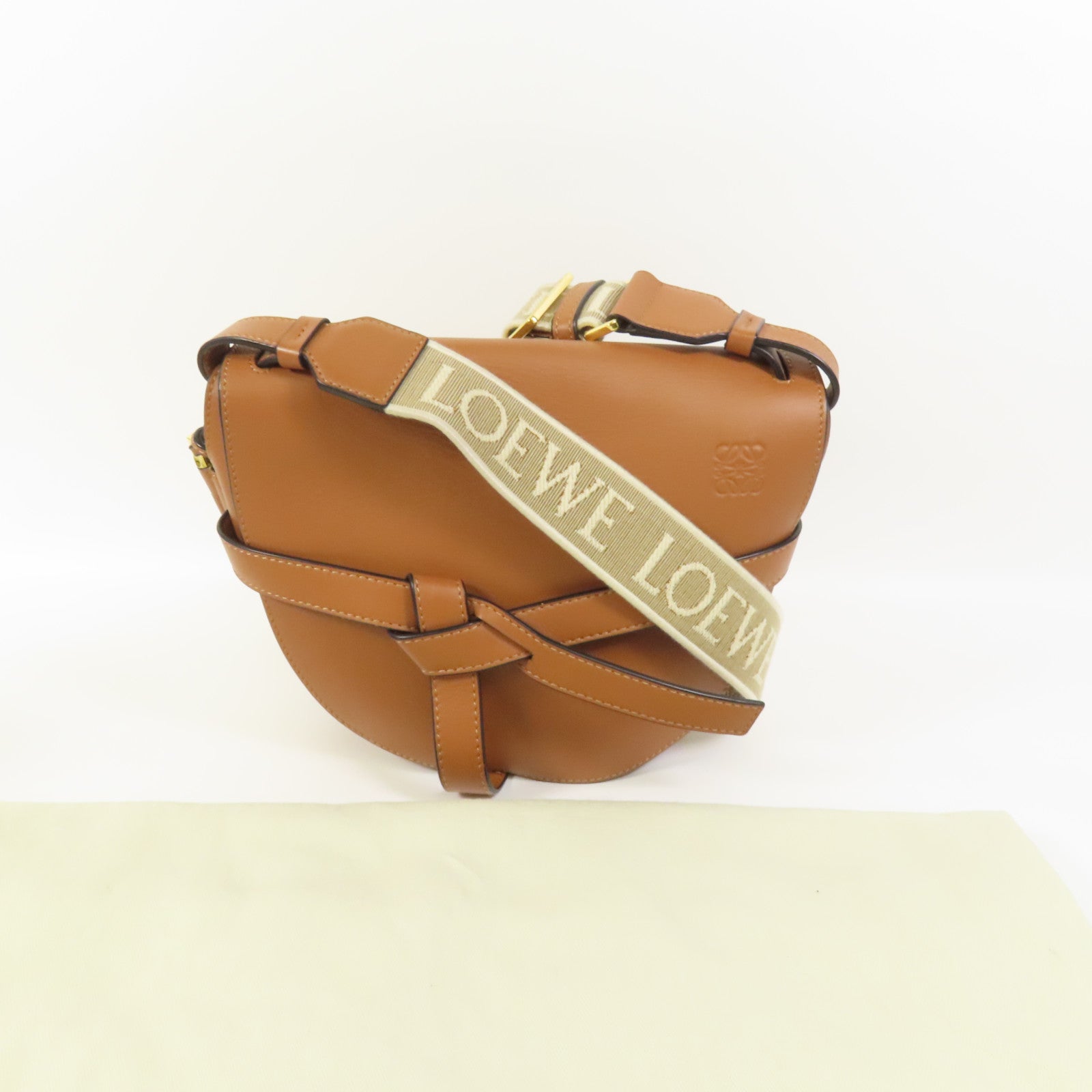LOEWE 牛皮皮革Small Gate金扣肩背袋