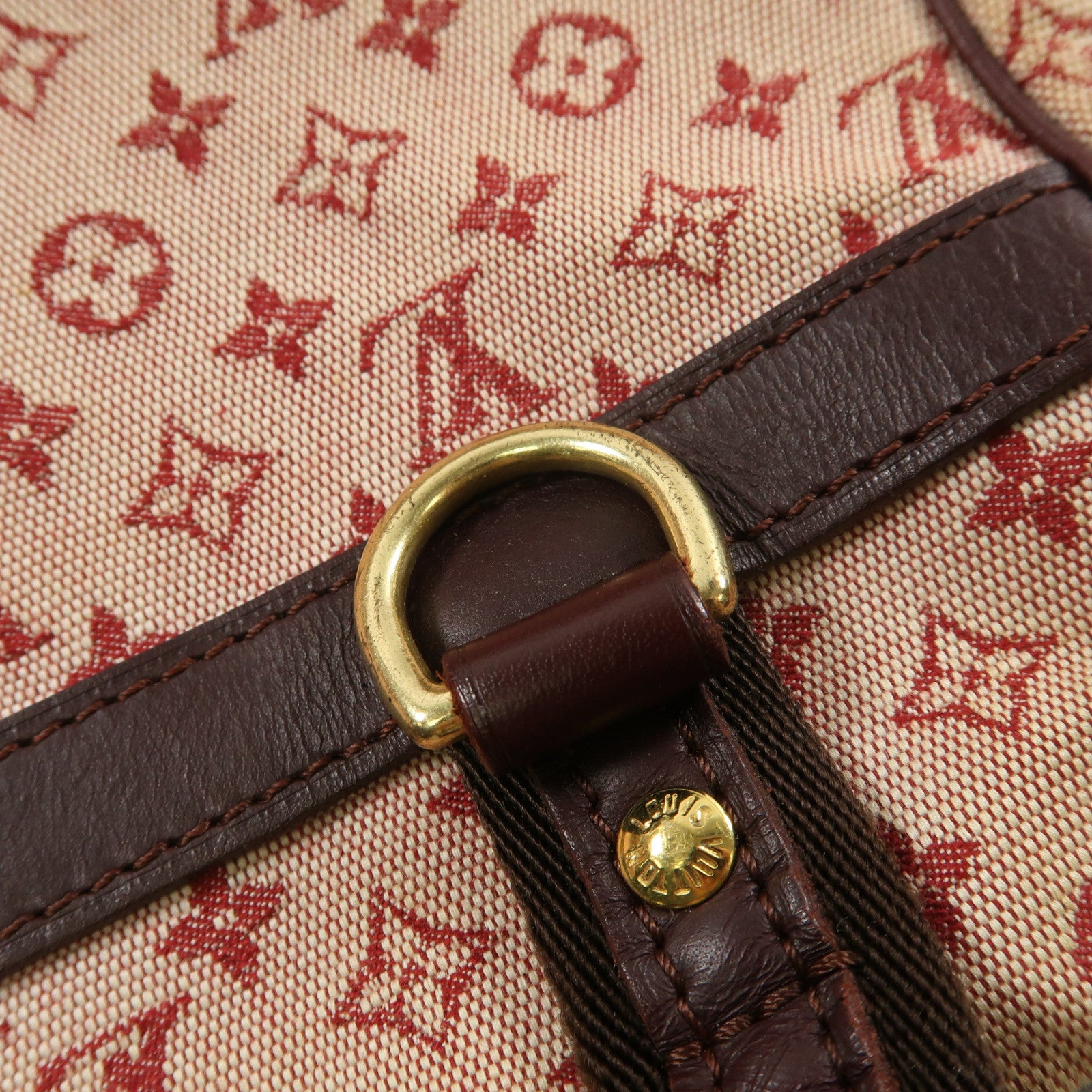 LOUIS VUITTON Monogram Mini Josephine PM金扣手挽袋粉紅色