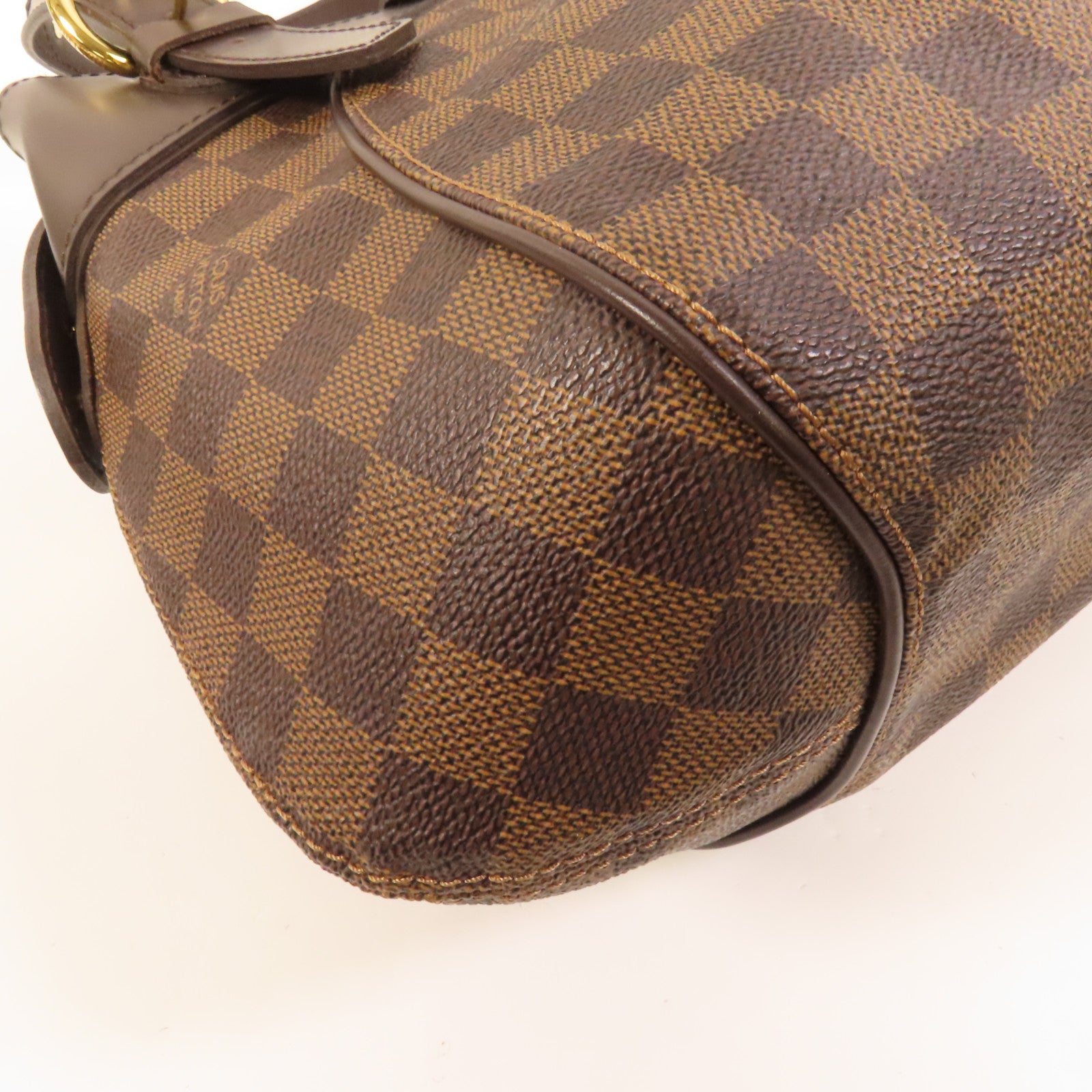 LOUIS VUITTON Damier Sistina PM金扣手挽袋