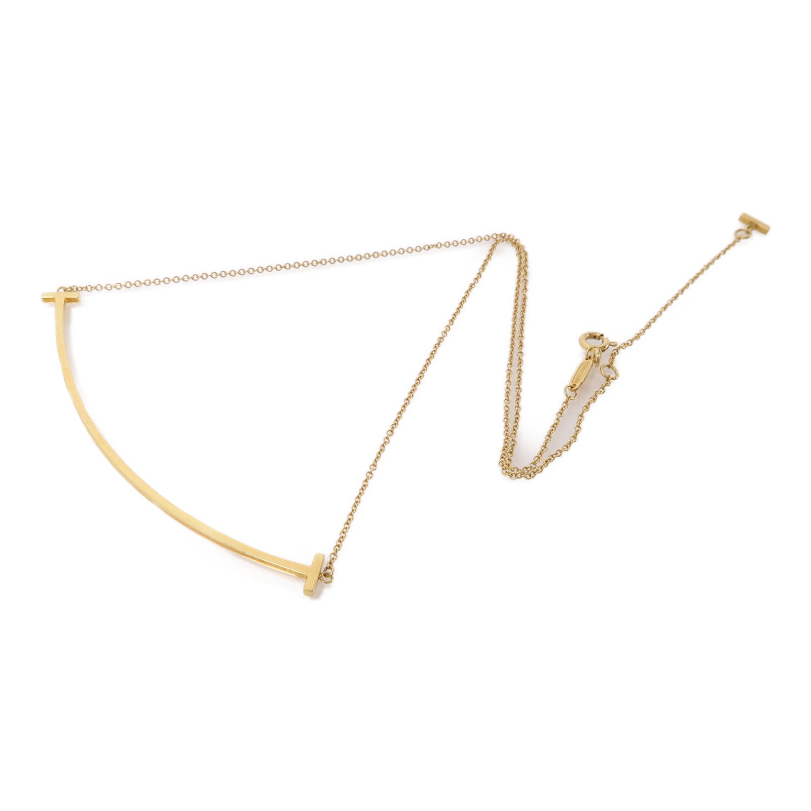 TIFFANY＆CO 18K黃金T Smile Necklace項鍊