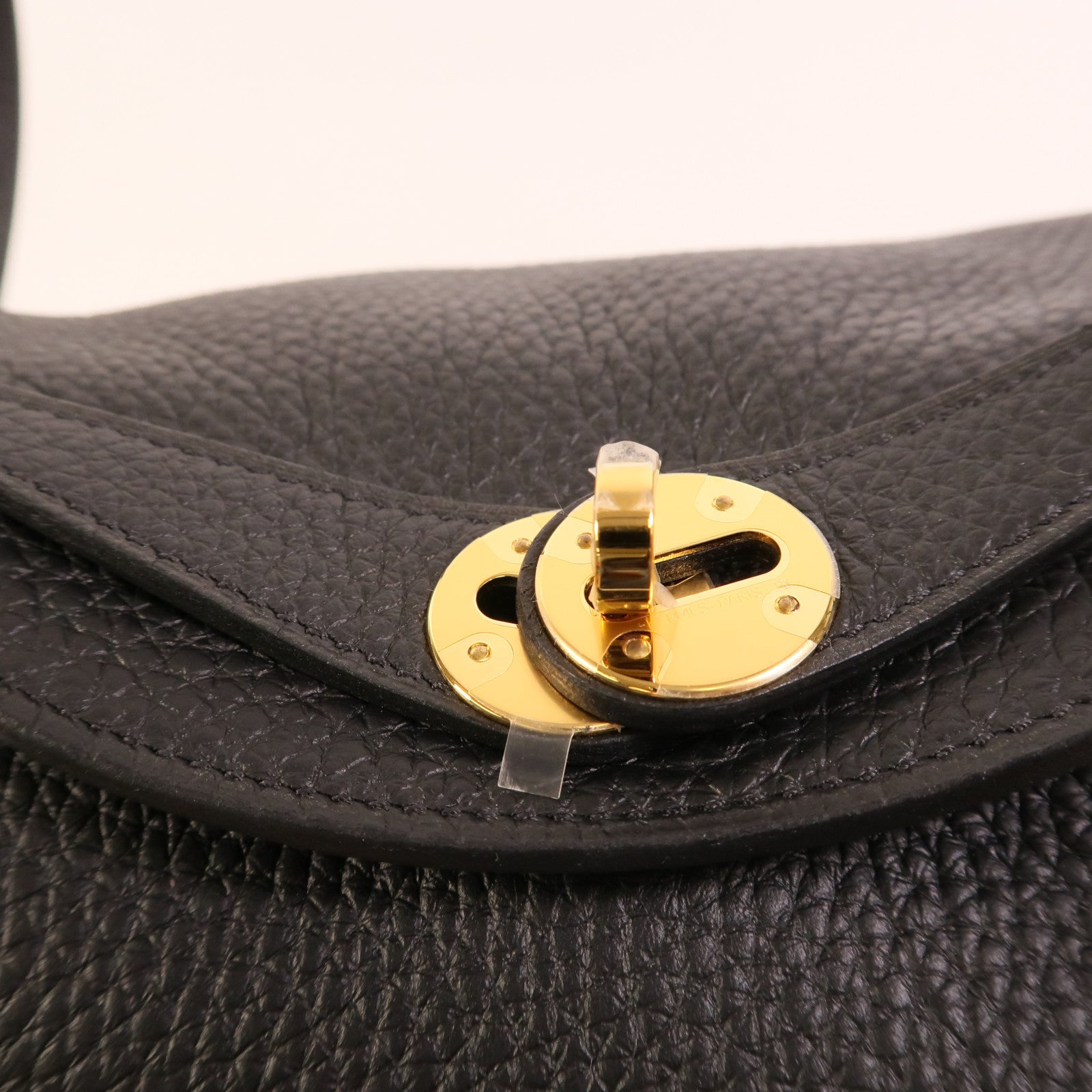 HERMES Clemence皮革Lindy 26手挽肩背兩用袋Noir