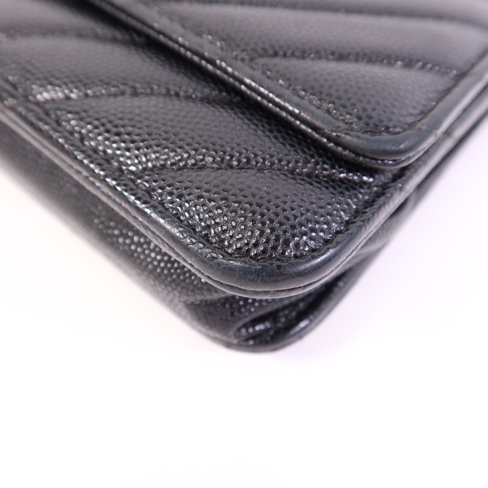 CHANEL 牛皮皮革WOC Wallet On Chain銀扣鏈帶肩背袋